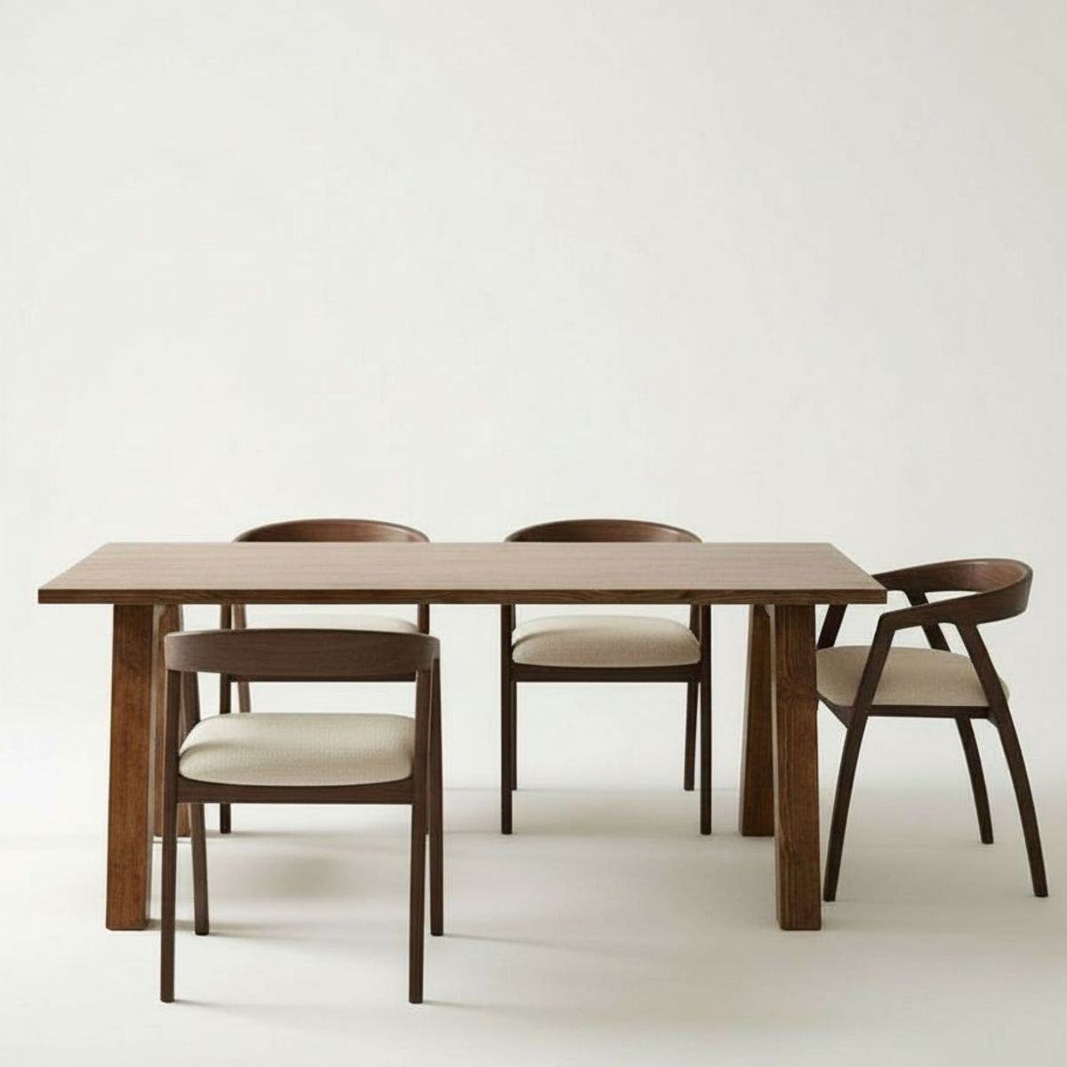 22 GRADOS DECORACION - Juego de comedor Nouvo  4 Sillas en Roble 140cm x 60cm_.