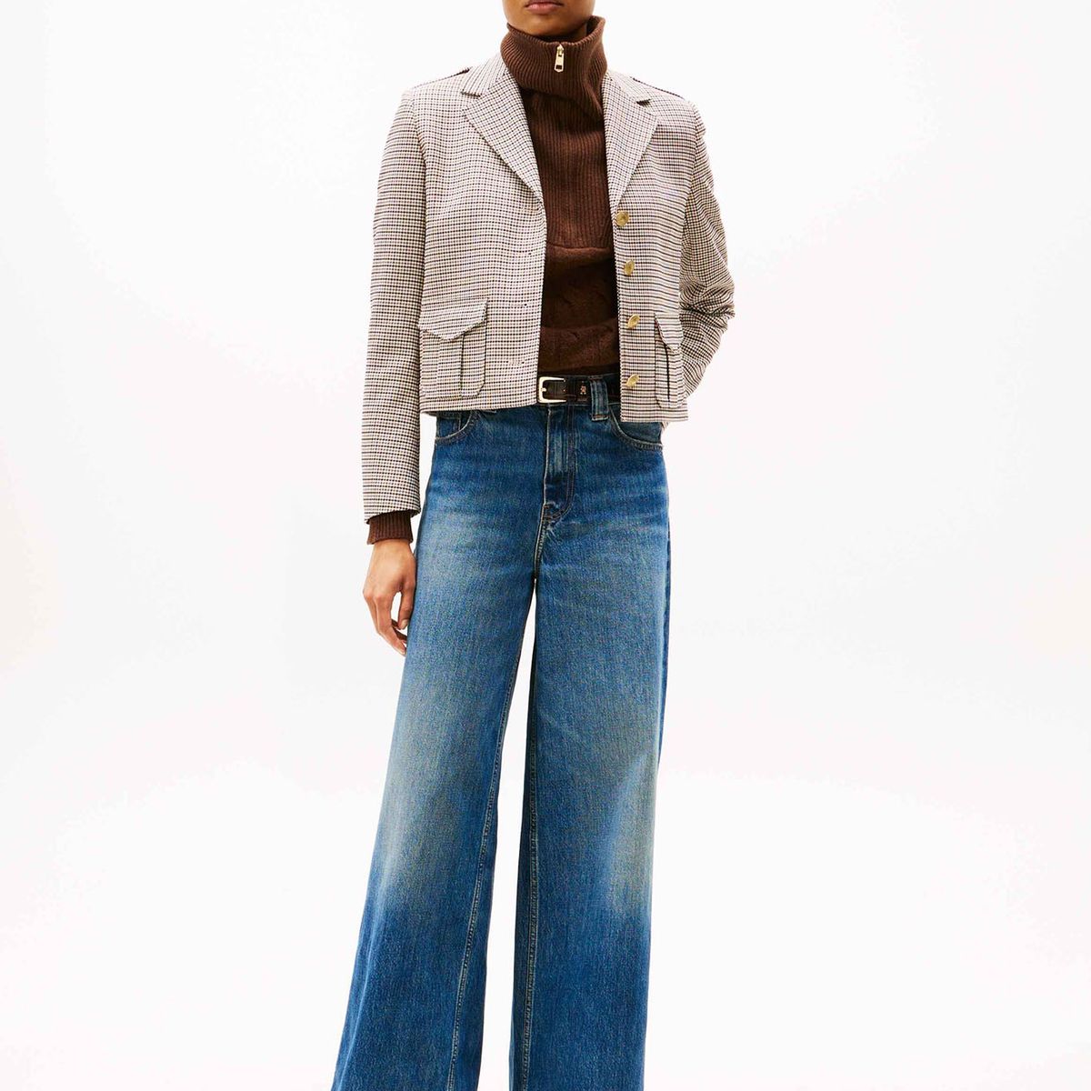 TOMMY HILFIGER - Jeans azul anchos de talle alto de estilo setentero Tommy Hilfiger