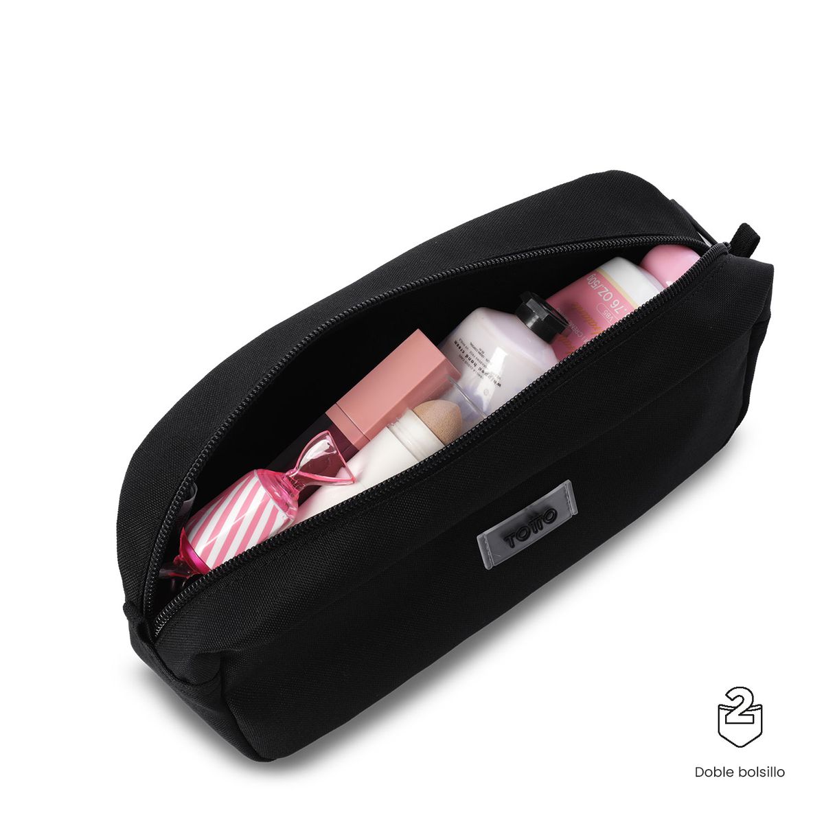 TOTTO - Cosmetiquera Multiuso Tokry Mediana Negra