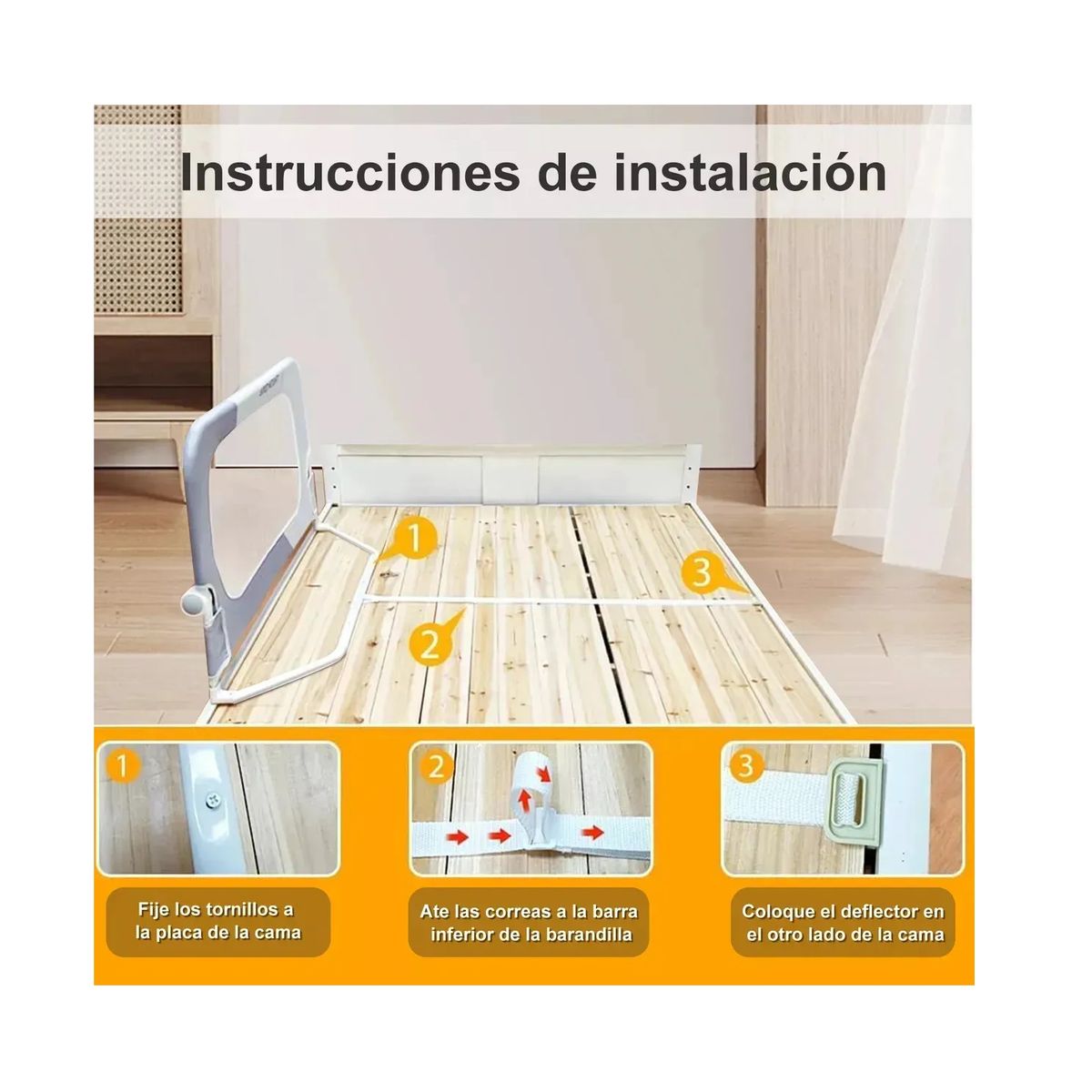 OEM - Barandilla De Protección De Cama Para Niños Ajustable