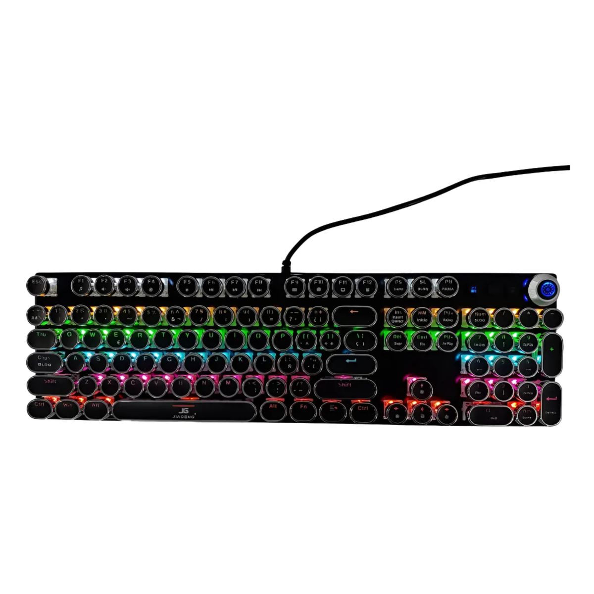 GENERICO - Teclado Mecánico Rgb Gamer Modelo K200 Teclas Redondas Negro