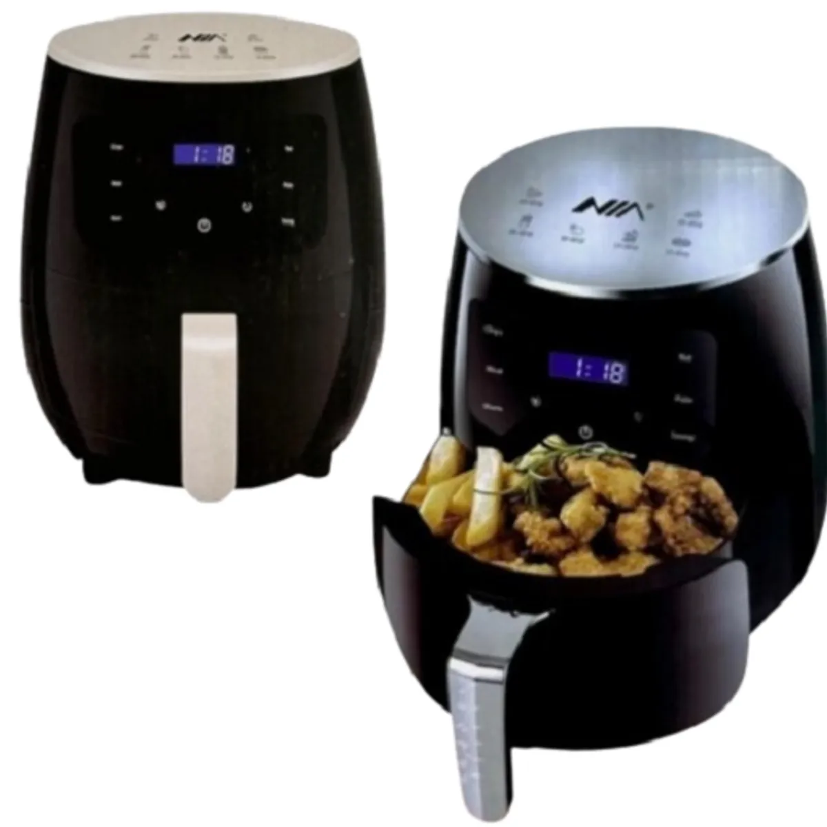 NIA - Freidora Sin Aceite Olla Air Fryer 4.5 L Digital Cero Grasa