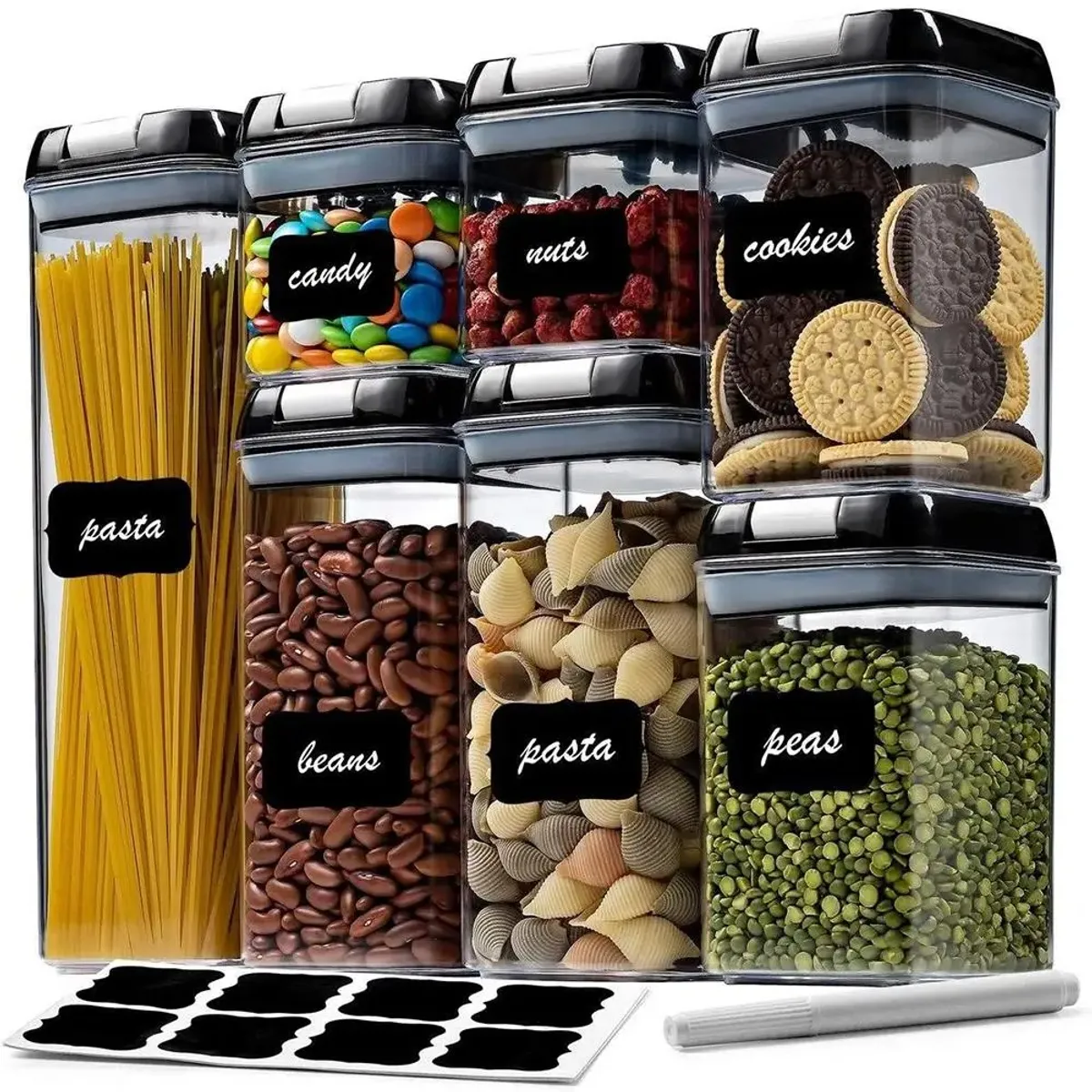 GENERICO - Juego De Recipientes Herméticos Para Alimentos, 7 Unidades