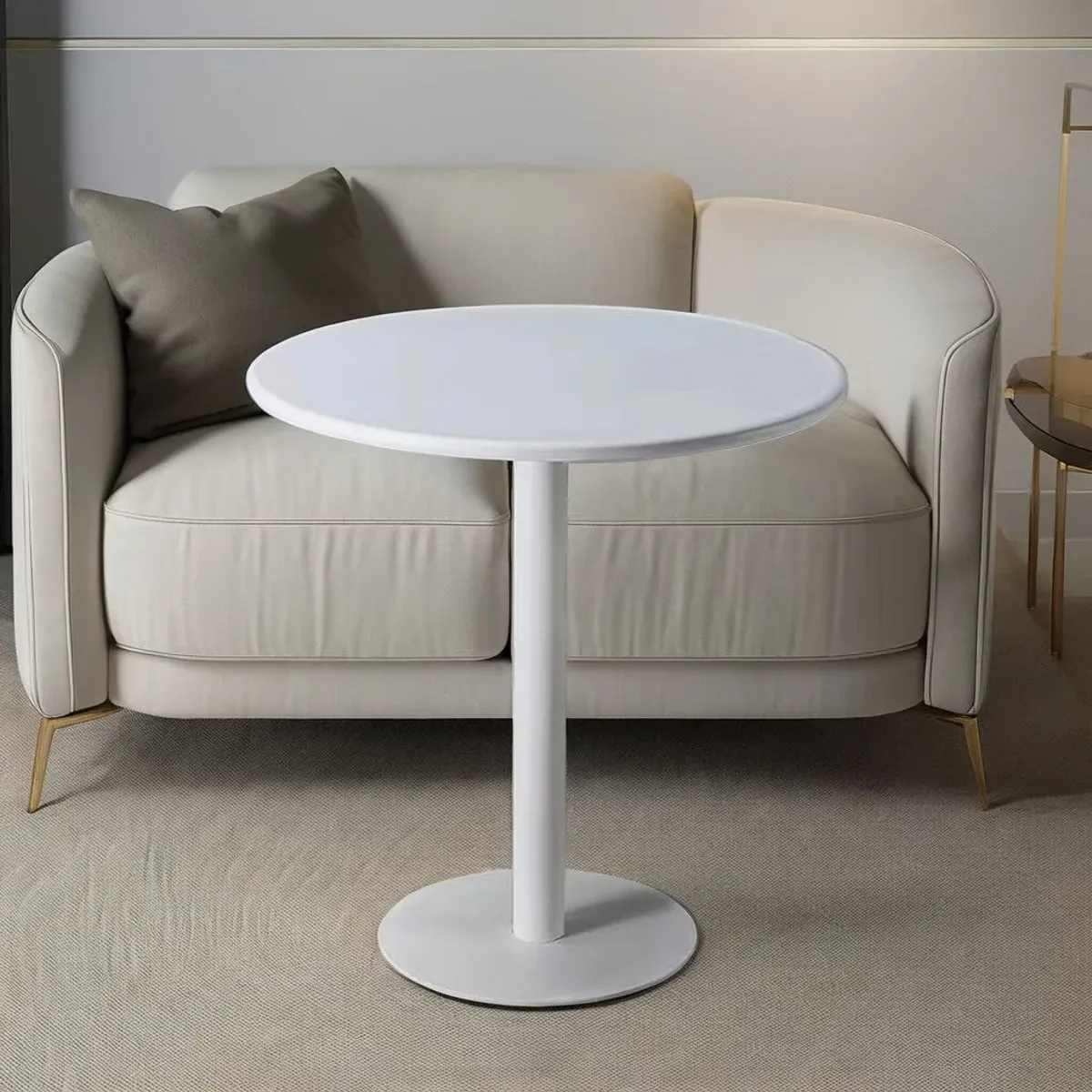 DISTRIONLINE - Mesa Oslo Comedor Y Exteriores Metálica 60 Cm Redonda_.