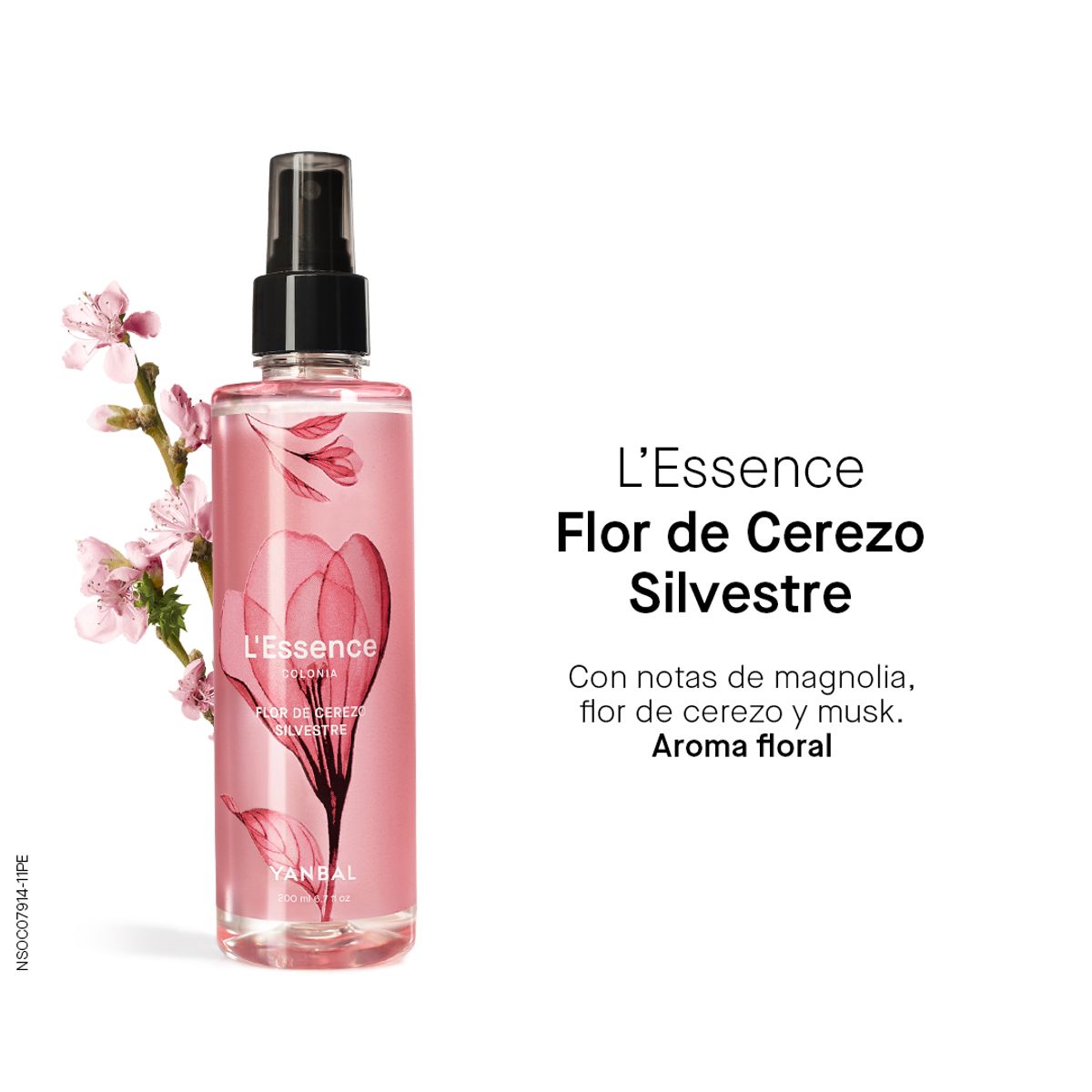 YANBAL - Colonia Body Splash para Mujer LEssence Flor de Cerezo Silvestre Aroma Floral 200 ml