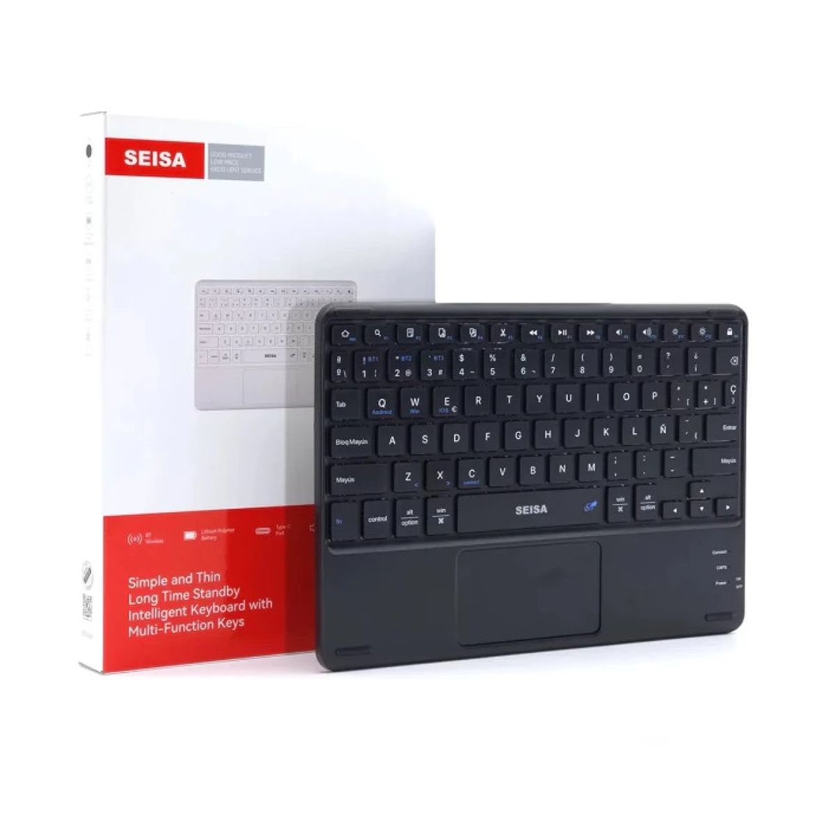GENERICO - Teclado Inalámbrico Bluetooth con Touchpad