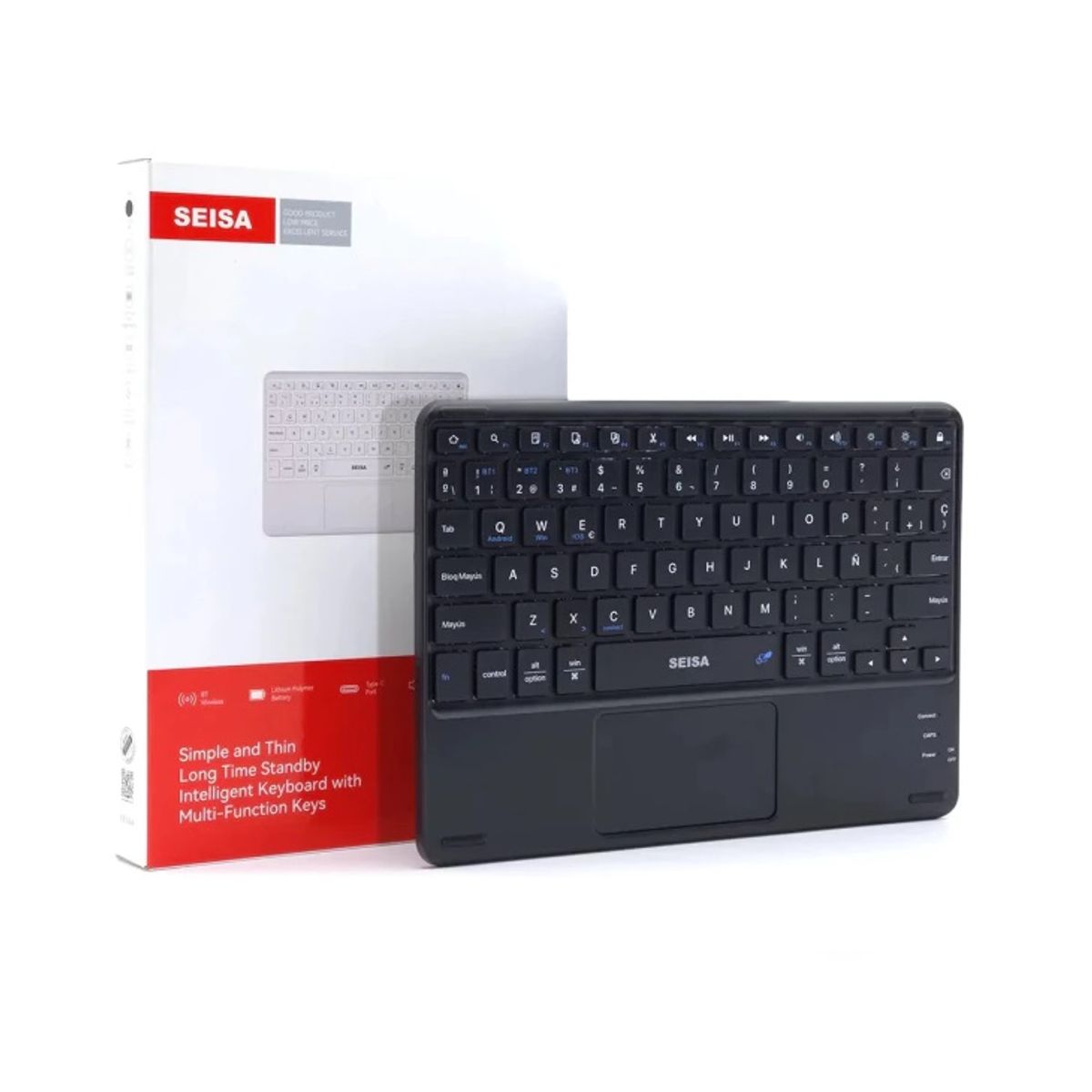 GENERICO - Teclado Inalámbrico Bluetooth con Touchpad