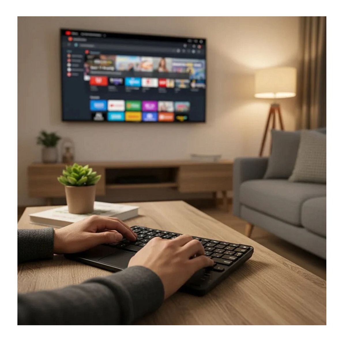 GENERICO - Teclado Inalámbrico Bluetooth con Touchpad