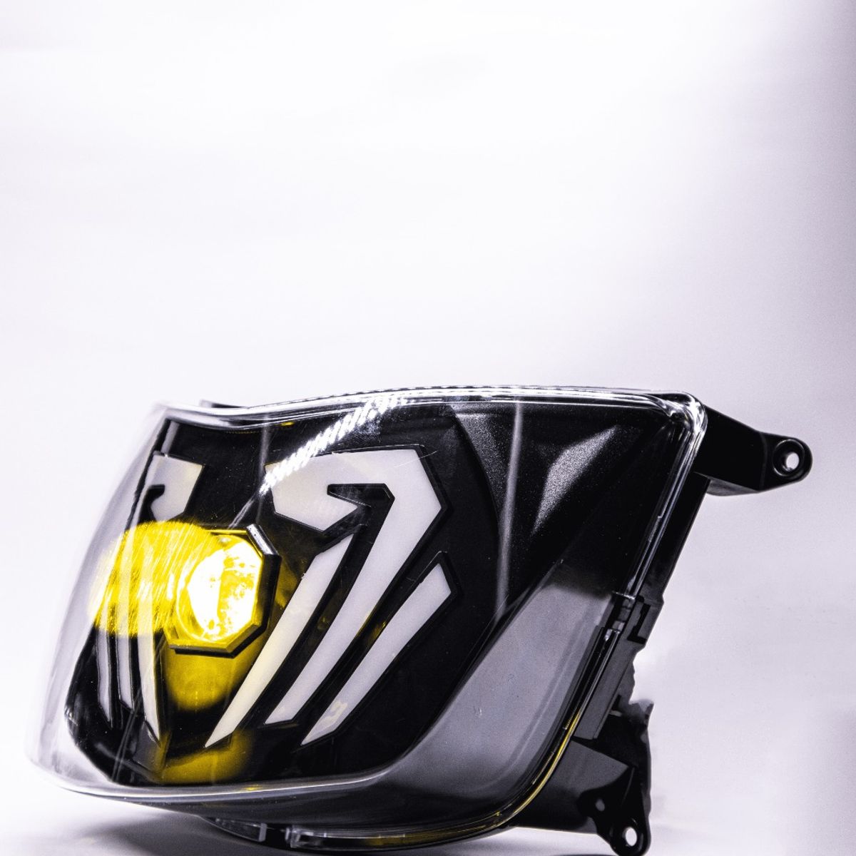 GENERICO - Farola Para Moto Boxer Ct 100 Completa Led Blanco/amarillo