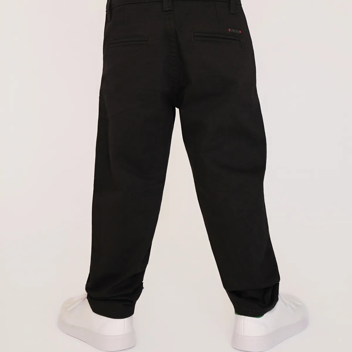 GENERICO - PANTALON DE DRILL NIÑO NEGRO