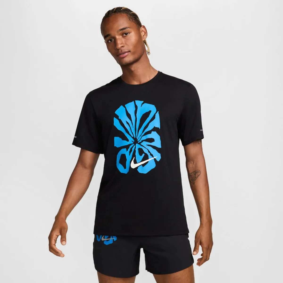 NIKE - Camiseta Hombre running Nike Rise 365 Run Energy Negro