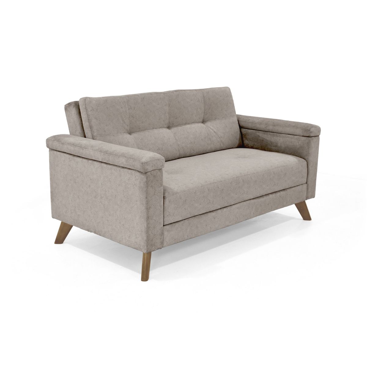 VENECIA - Sofa Carter 2 Puestos 150x83x84 con Apoya Brazos Tela Taupe_.