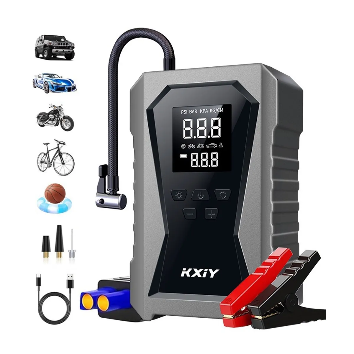 OEM - Arrancador De Batería De carro Con Compresor De Aire Portátil