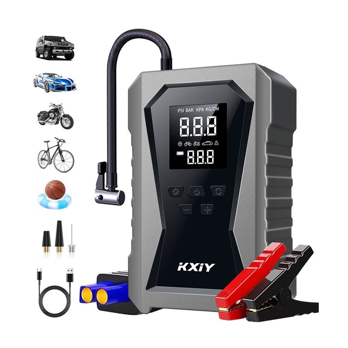 OEM - Arrancador De Batería De carro Con Compresor De Aire Portátil