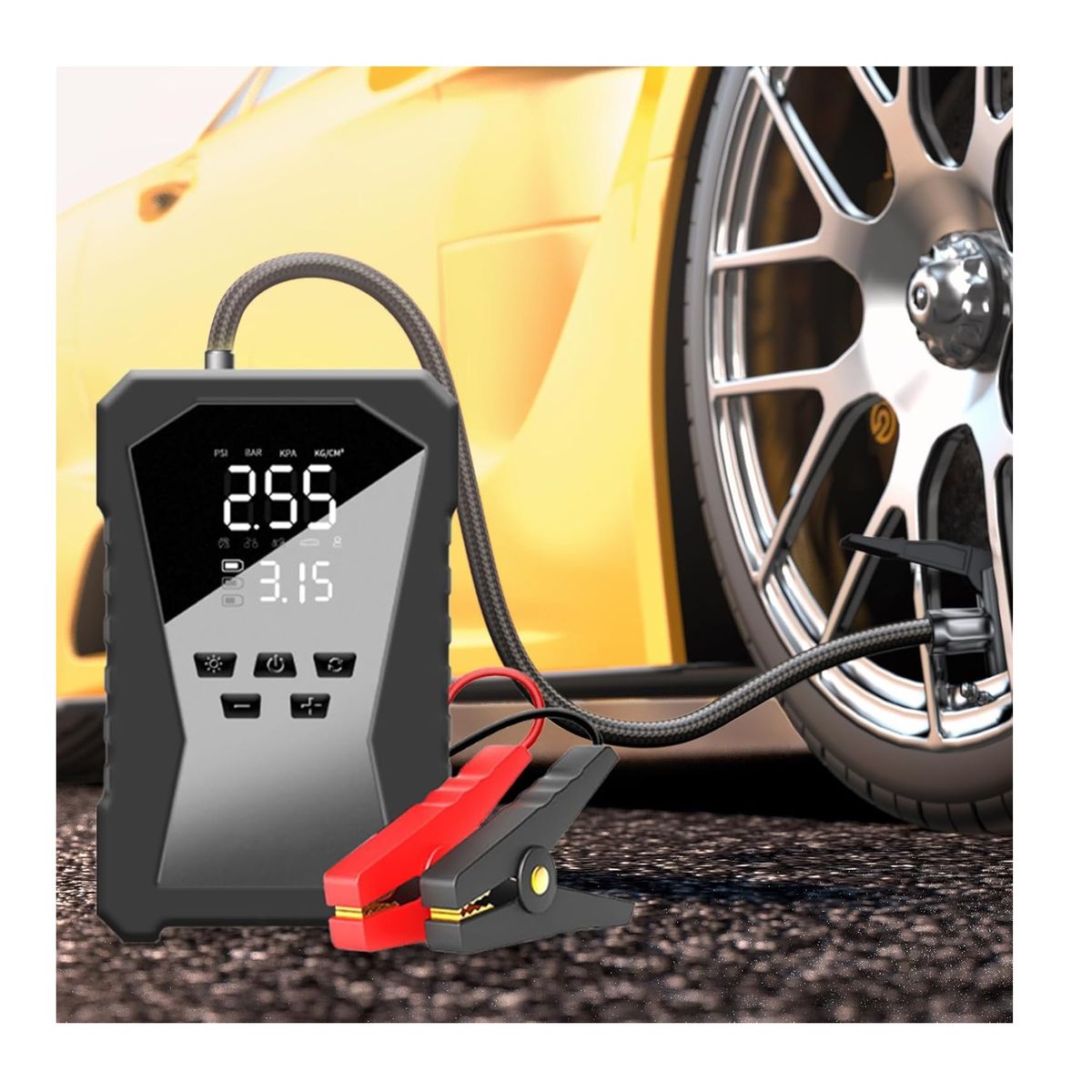 OEM - Arrancador De Batería De carro Con Compresor De Aire Portátil