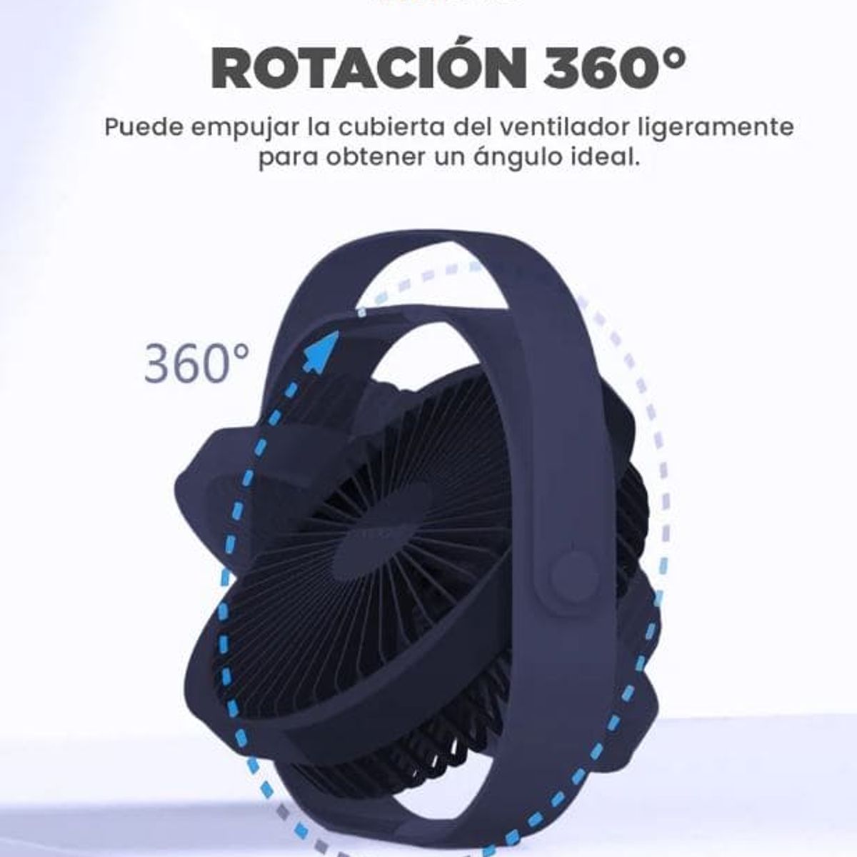 INNOVA - Ventilador De Mesa Portátil Recargable Usb 4000mah Silencioso G-tide Azul Azul
