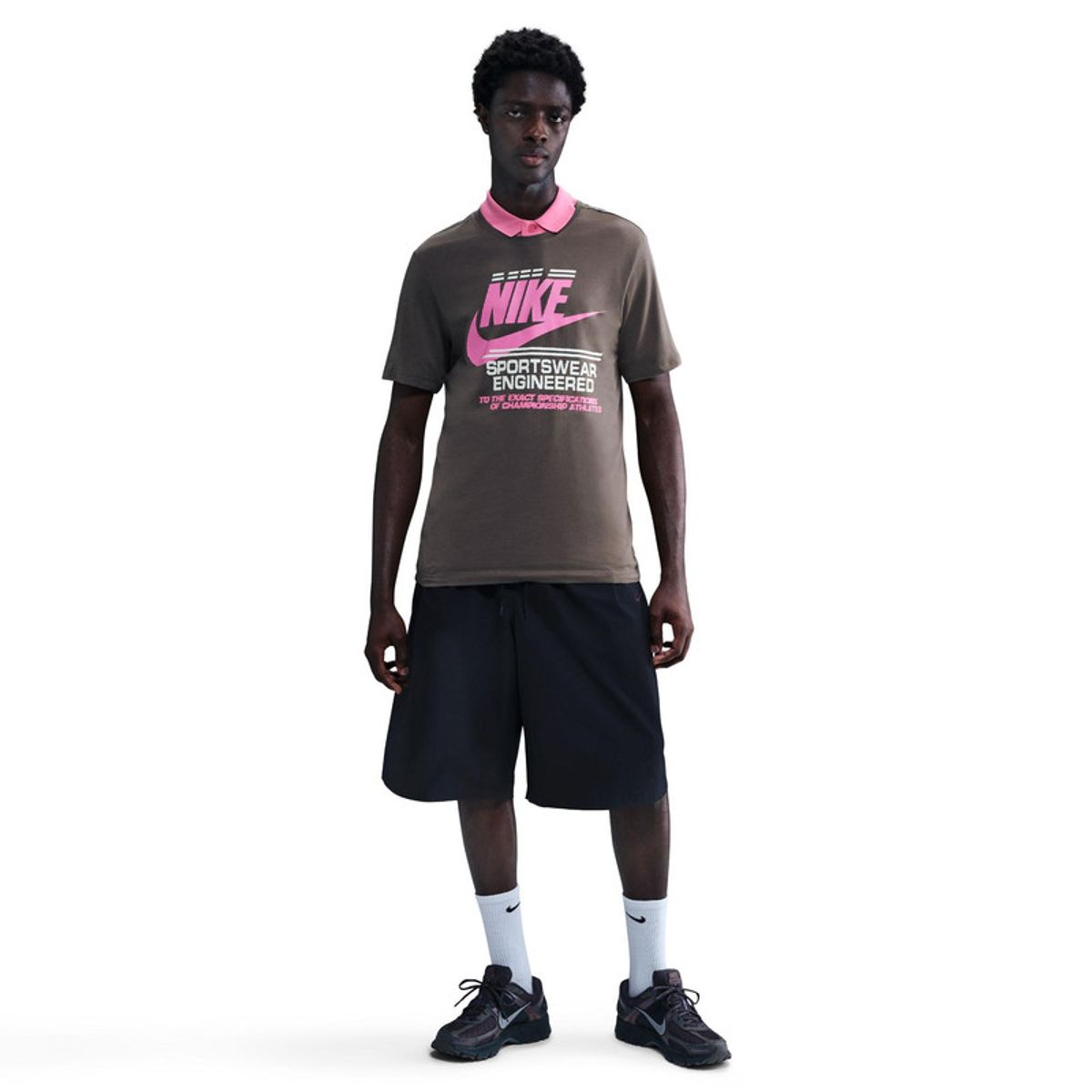 NIKE - Camiseta Hombre Lifestyle Nike Sportswear Marrón/Rosa