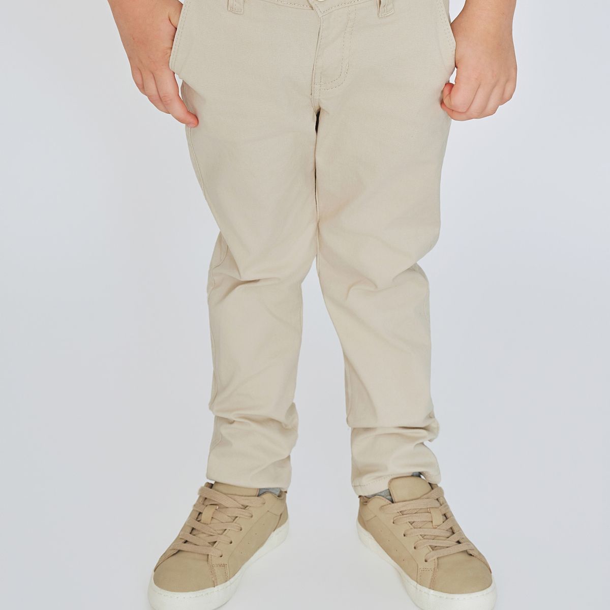 GENERICO - PANTALON DE DRILL NIÑO BEIGE