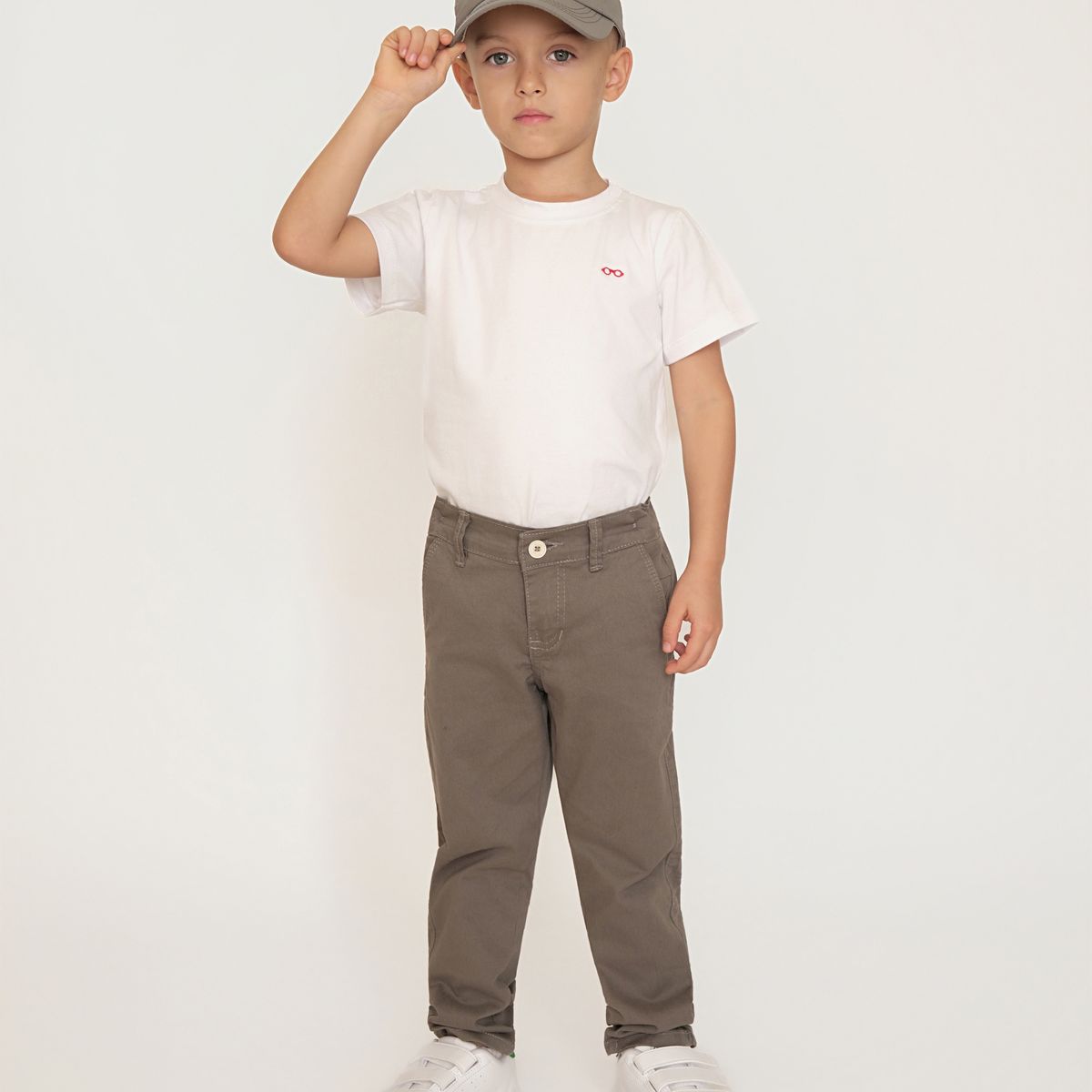 GENERICO - PANTALON DE DRILL NIÑO GRIS