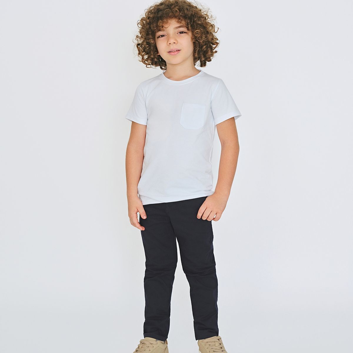 GENERICO - PANTALON DE DRILL NIÑO AZUL NAVY