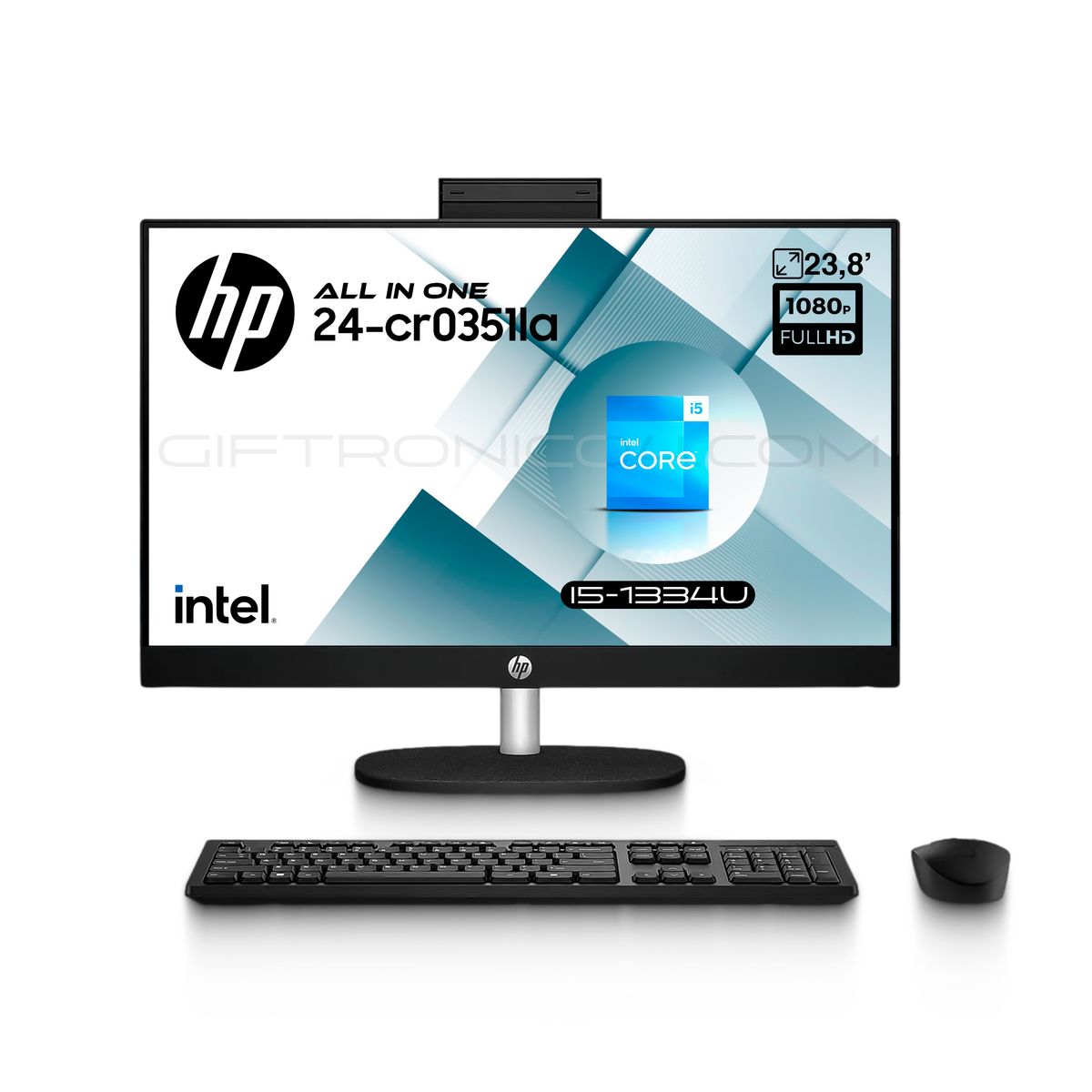 HP - Computador Aio Hp 24-cr0351la  238″ FHD  Intel i5-1334U  8GB RAM 512GB SSD  Negro