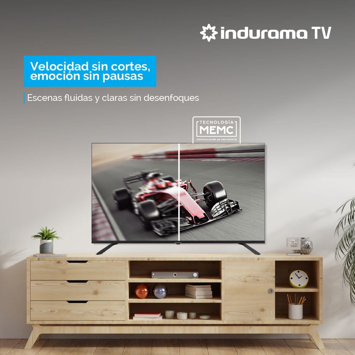 INDURAMA - Smart TV INDURAMA QLED 65” 4K UHD Google TV