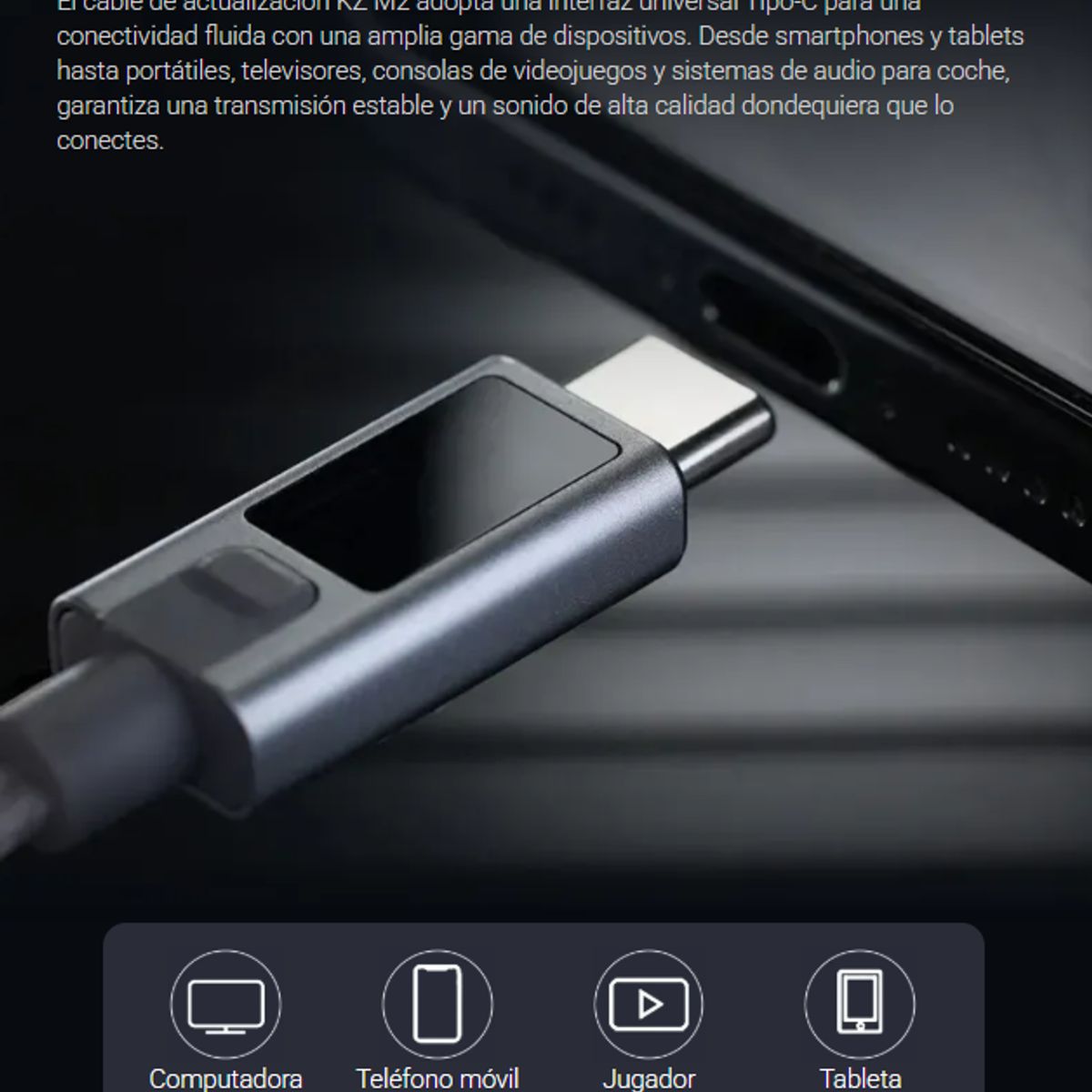 KZ - Cable Audifonos Kz M2 Usb C Dual Mic Para Zsn Proedx Pro