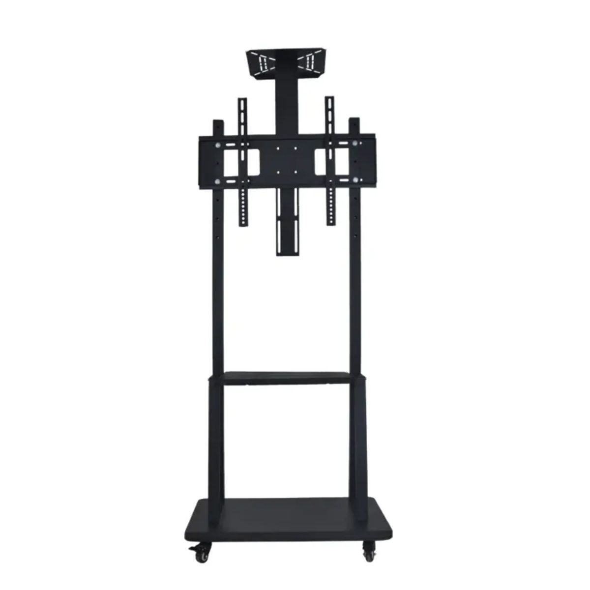 TECNOHOGAR JS - Soporte Tv Pedestal Piso Estante Mesa 32 a 75 Pulgadas Metalico Ruedas Negro