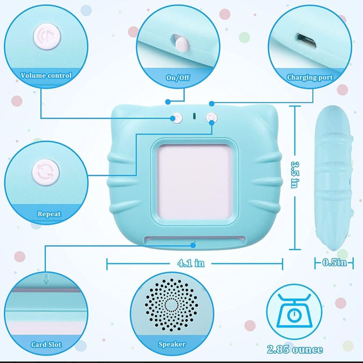 GENERICO - Lector Interactivo Bilingüe De Aprendizaje Para Niños Rosa