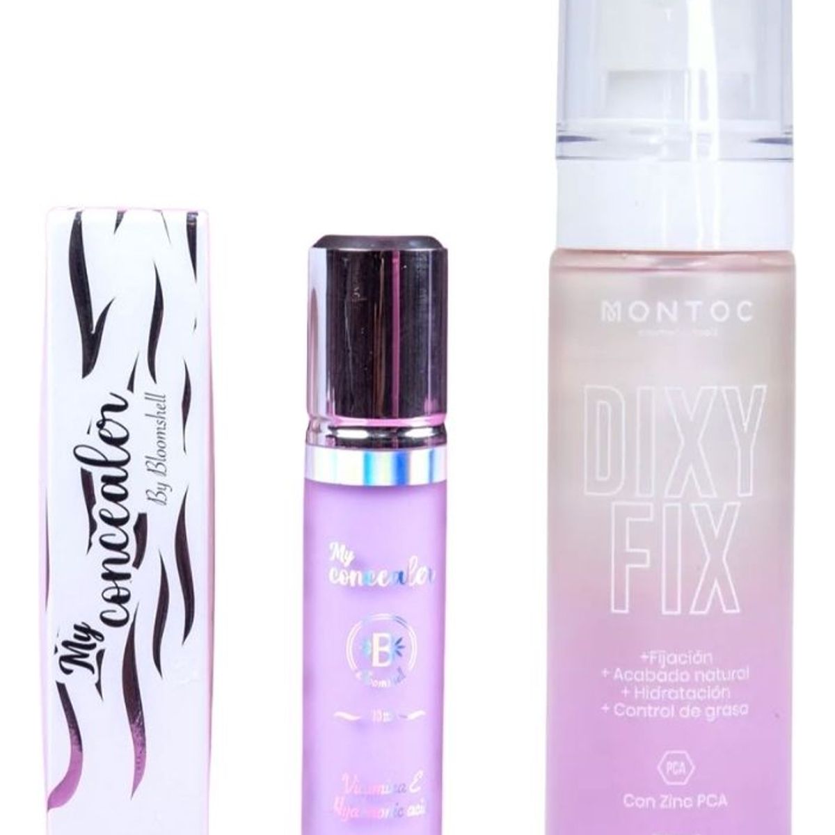 MONTOC MAKEUP - Corrector De Ojeras Morado Fijador De Maquillaje Hidratante
