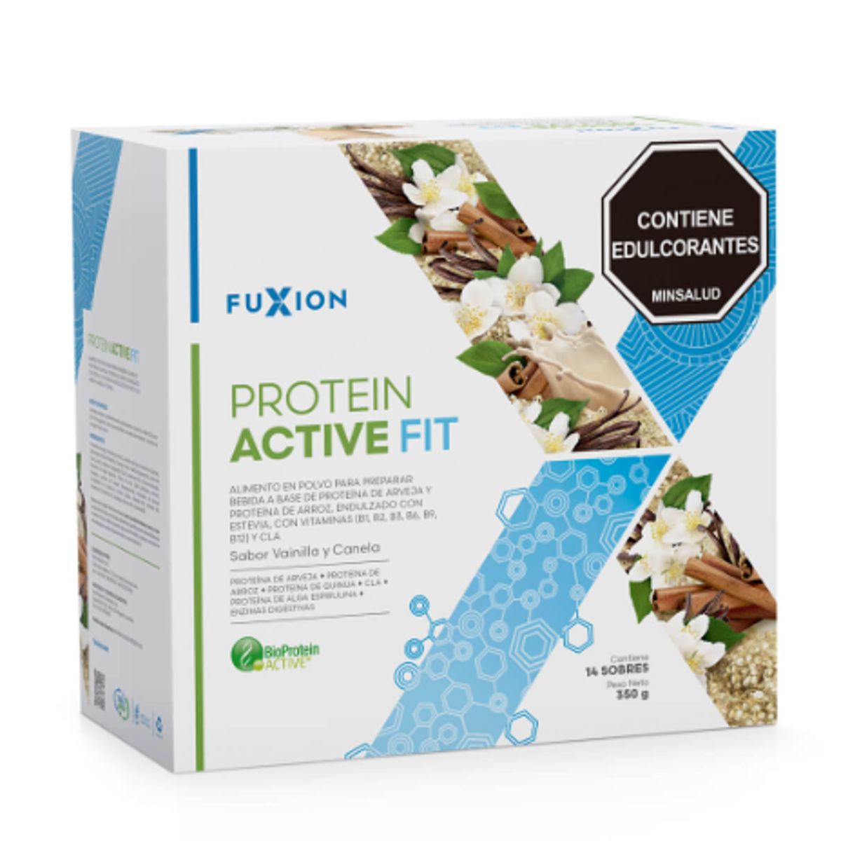 FUXION - PROTEIN ACTIVE FIT - VAINILLA Y CANELA- FuXion- Proteína Vegana