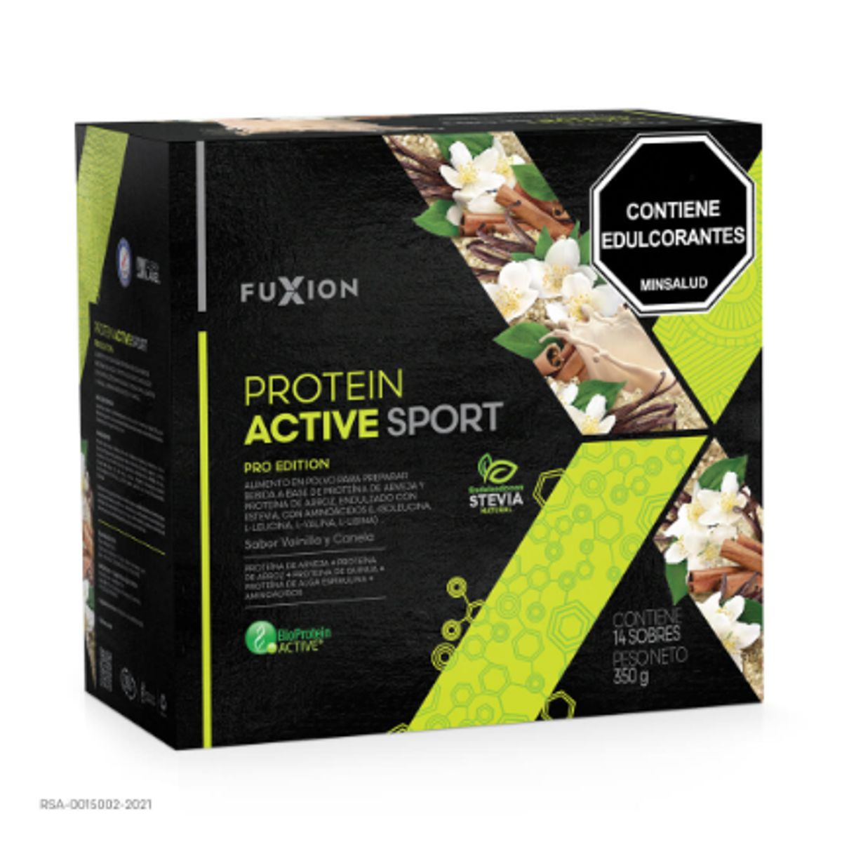 FUXION - PROTEIN ACTIVE SPORT VAINILLA & CANELA- FuXion- Proteína Vegana-Deportistas