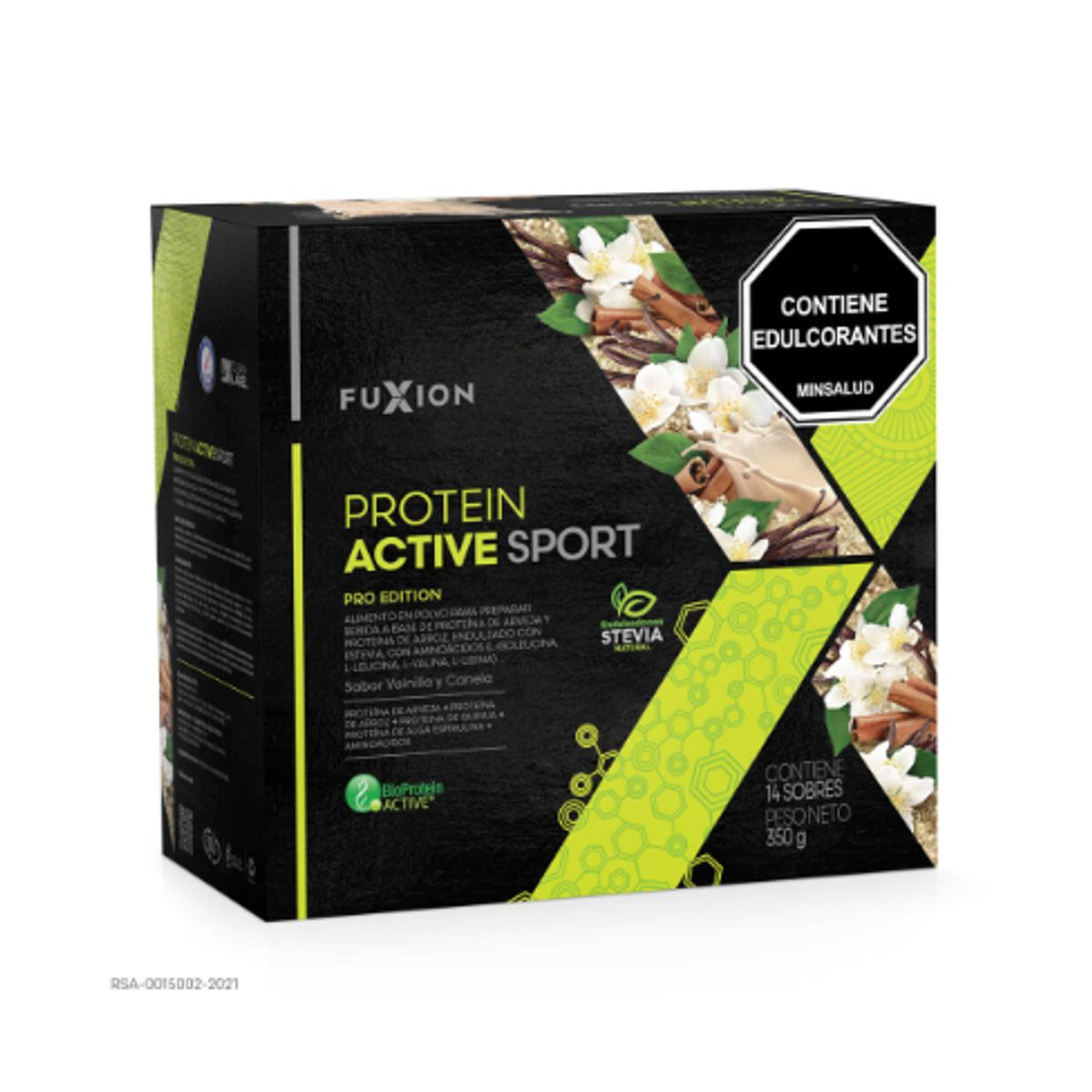 FUXION - PROTEIN ACTIVE SPORT VAINILLA & CANELA- FuXion- Proteína Vegana-Deportistas