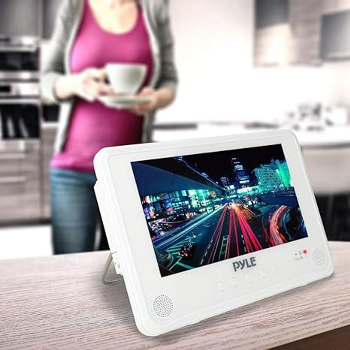PYLE - Reproductor de DVD portátil Blanco PYLE-HOME PLMRDV74