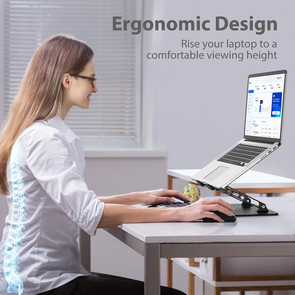 GENERICO - Soporte Para Computadora Portátil Plegable Gogoonike Ajustab Negro