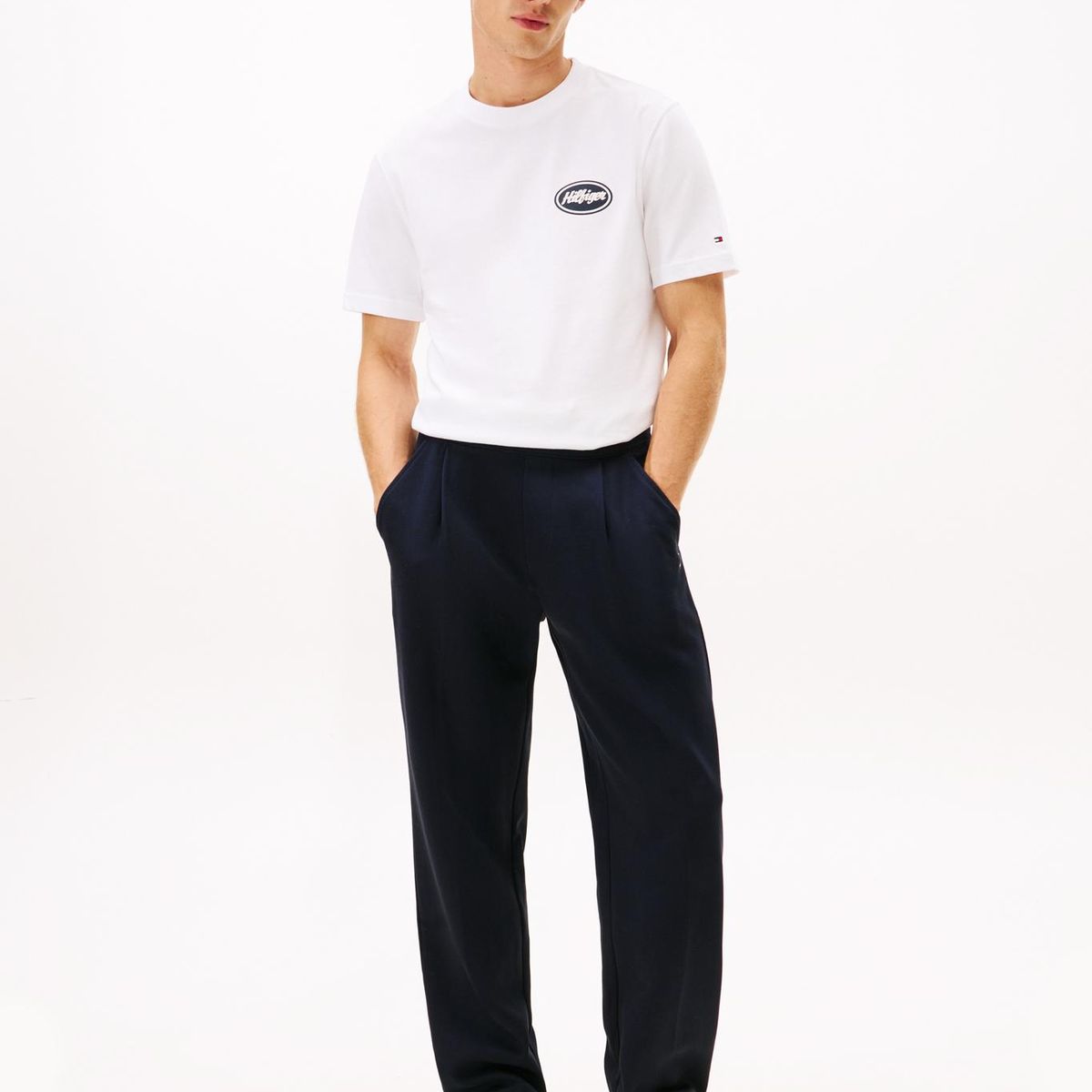 TOMMY HILFIGER - Camiseta blanca de corte amplio con gráfico trasero Tommy Hilfiger