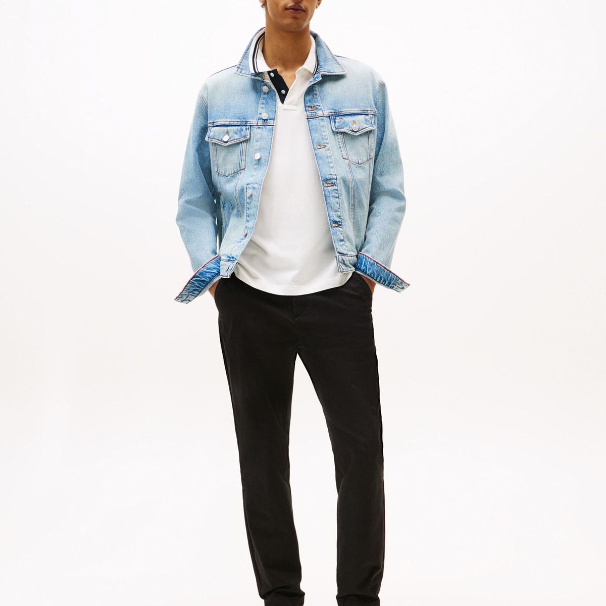 TOMMY HILFIGER - Pantalón negro chino Austin de corte slim Tommy Jeans