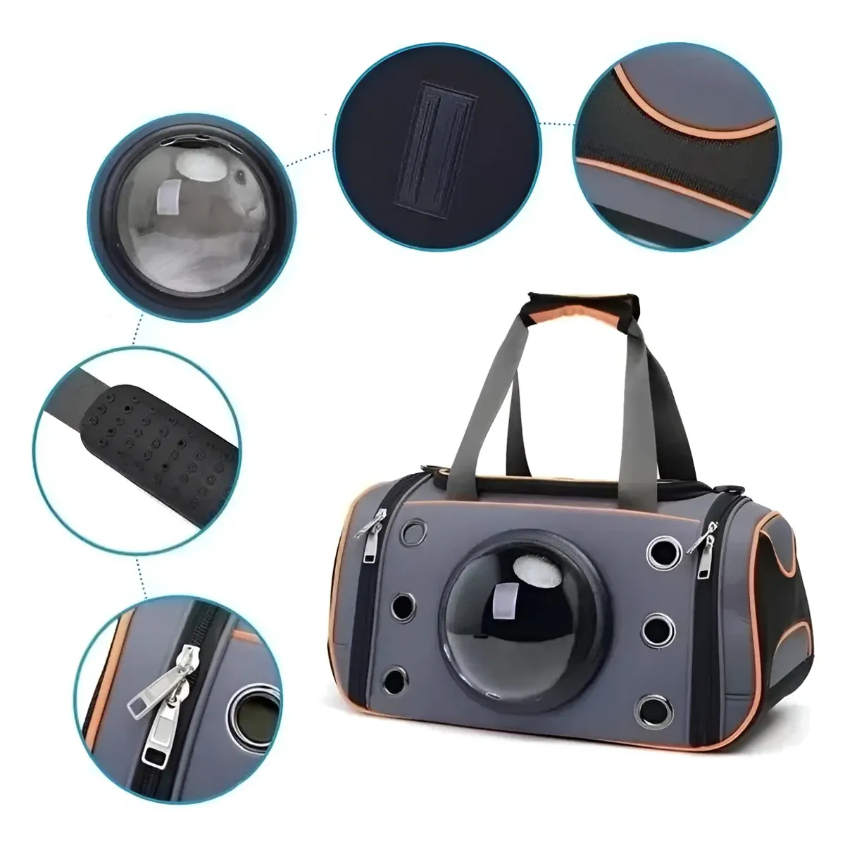 GENERICO - Bolso Cargador Guacal Mascotas Perro Gato Plegable Burbuja