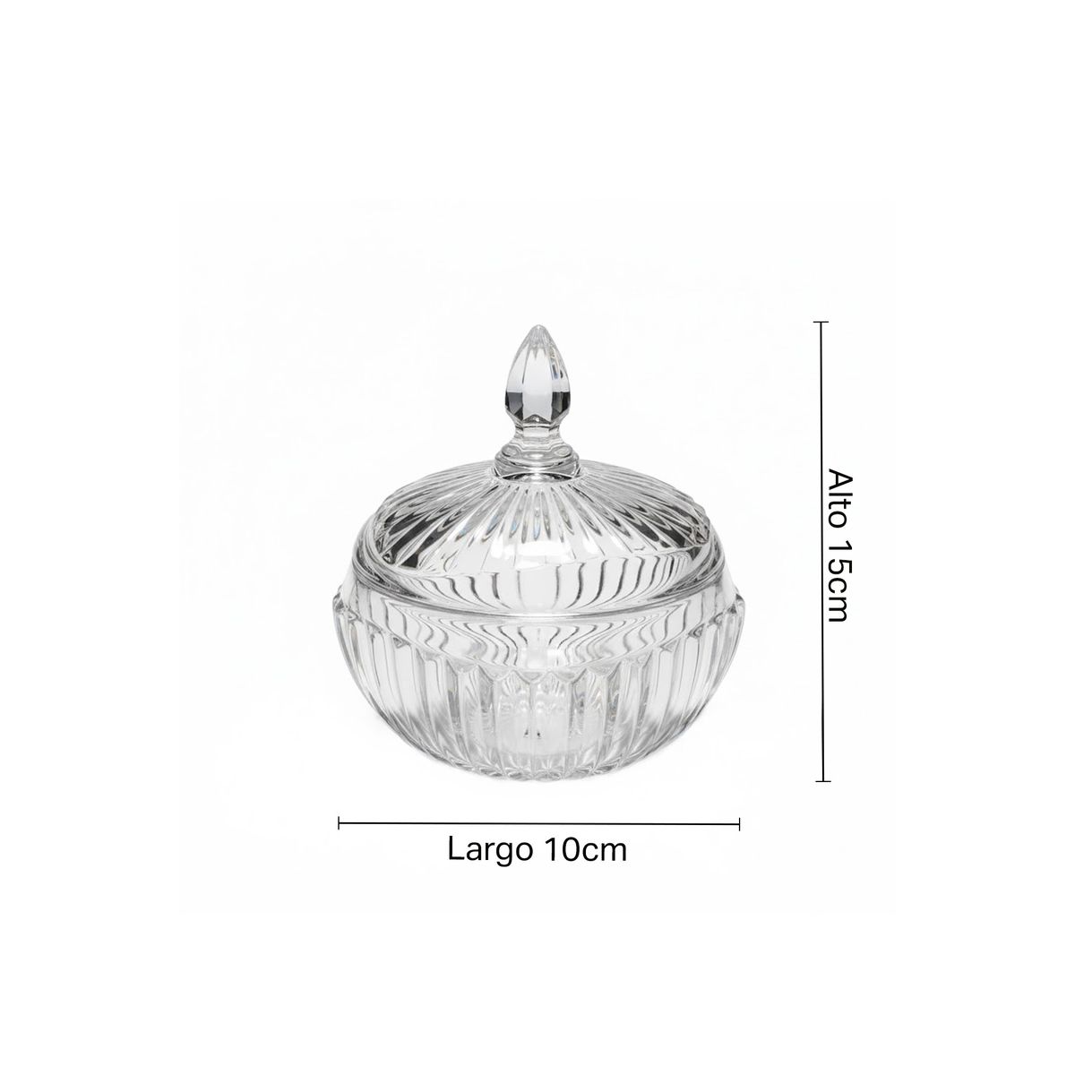 DECORIENTE - Bombonera De Cristal Pequeña con Tapa Labrada MR125 Muran