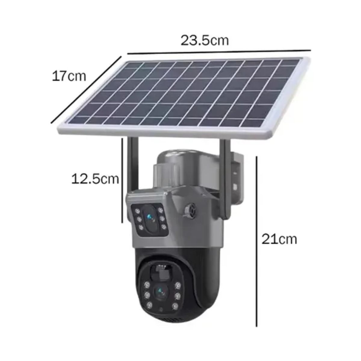 GENERICO - Cámara de Seguridad Solar 4G TP15 Doble Lente Full HD Exterior