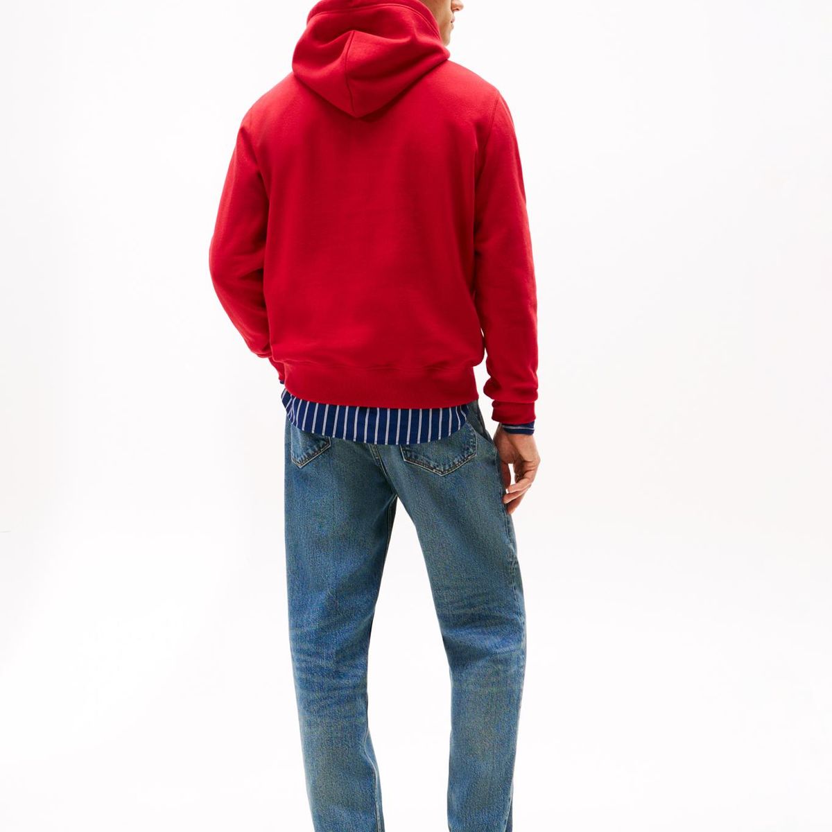 TOMMY HILFIGER - Buzo rojo con capota y logo bordado Tommy Hilfiger