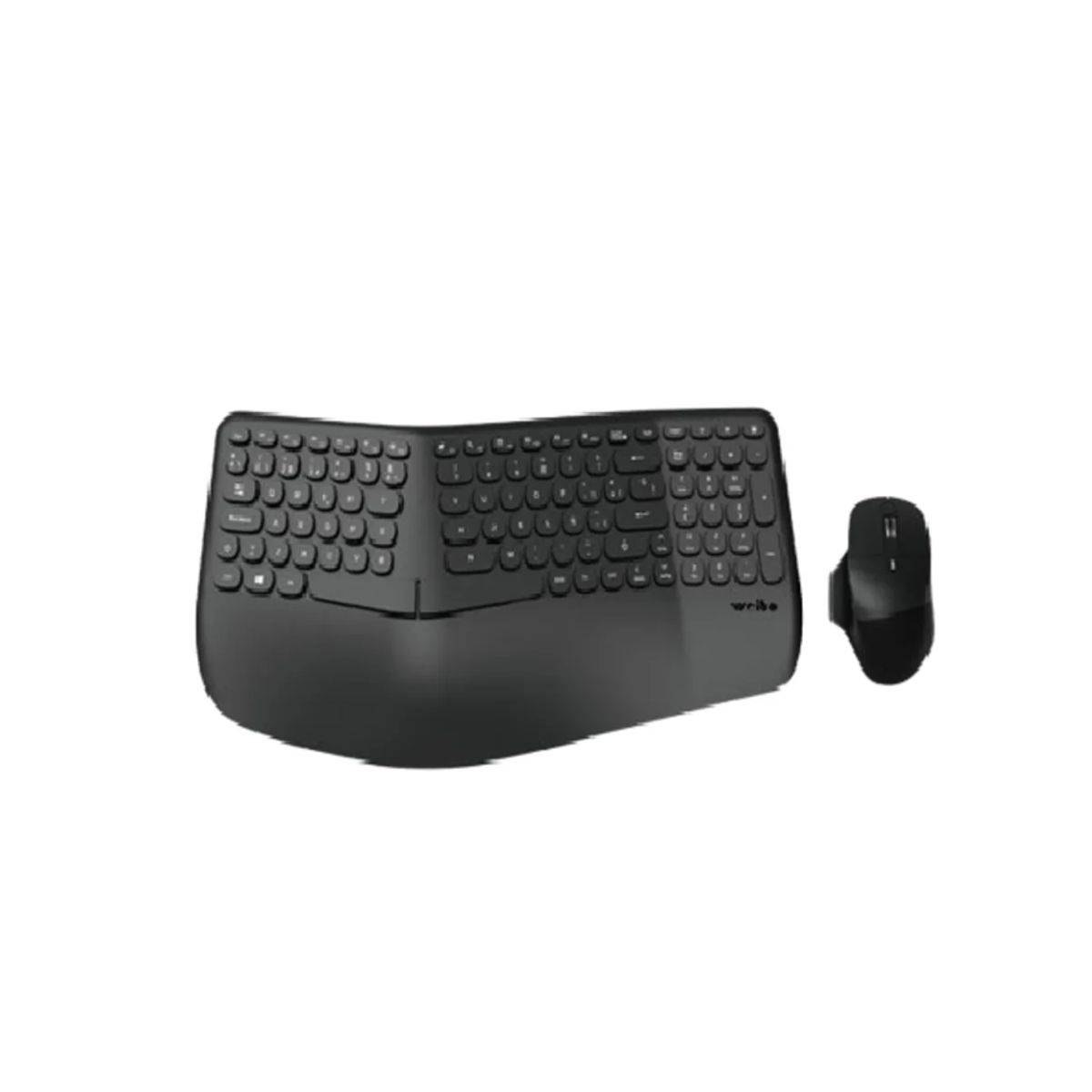 WEIBO - Combo Teclado Mouse Inalambrico Ergonomico Receptor Usb Weibo Teclado Negro