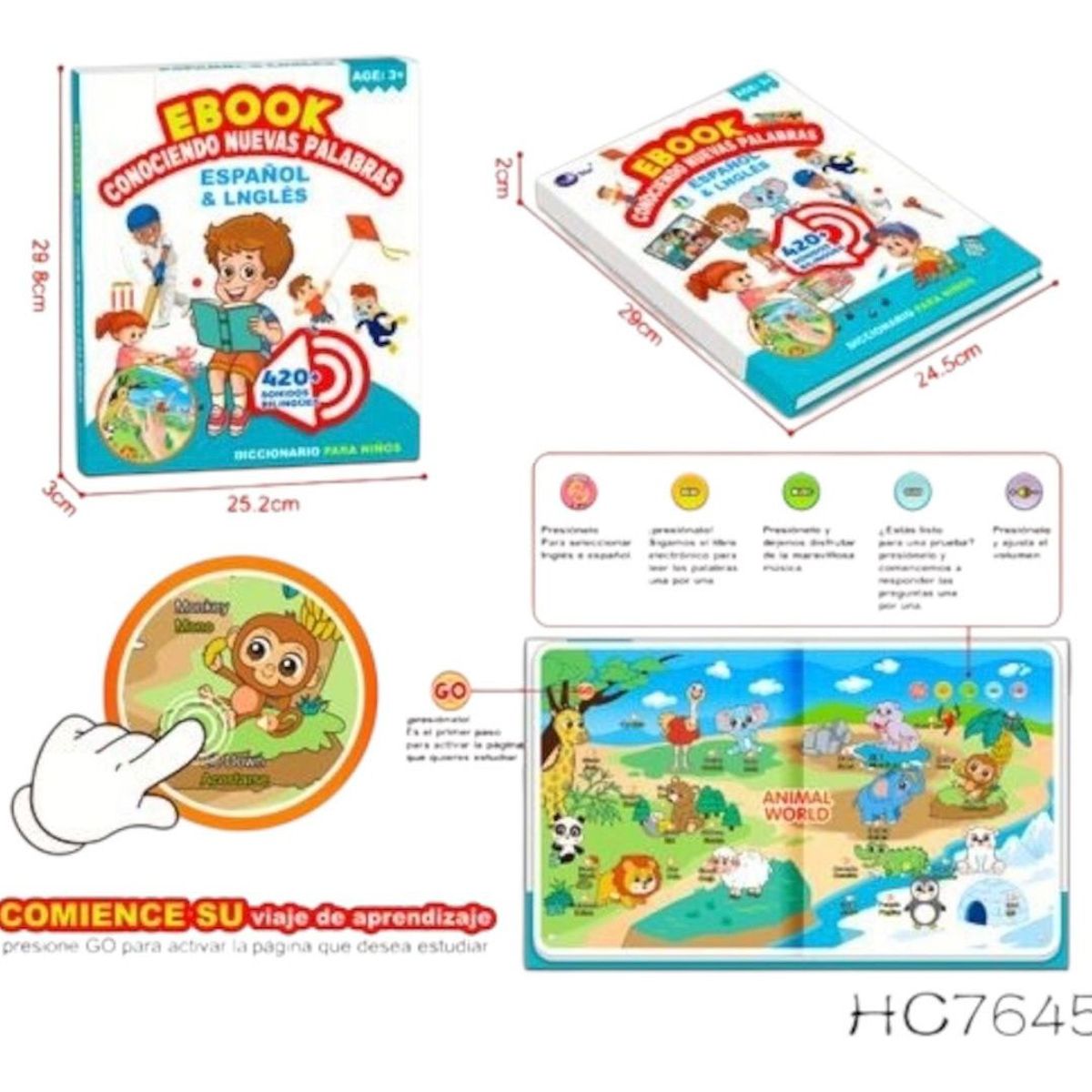 GENERICO - LIBRO EDUCATIVO VOCABULARIO INGLÉS ESPAÑOL DICCIONARIO INFANTIL