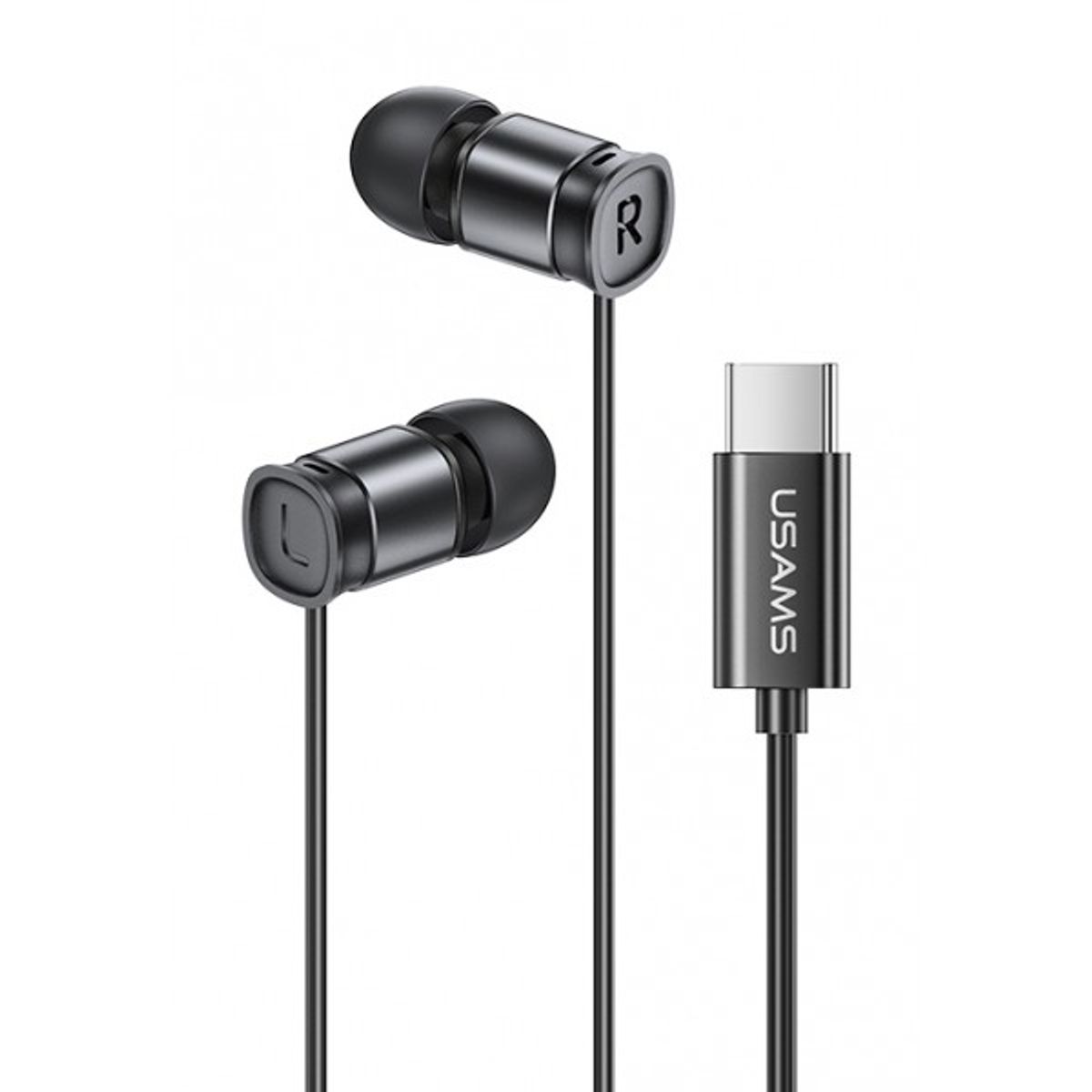 USAMS - Audífonos USAMS USB-C con micrófono US-SJ576 negros