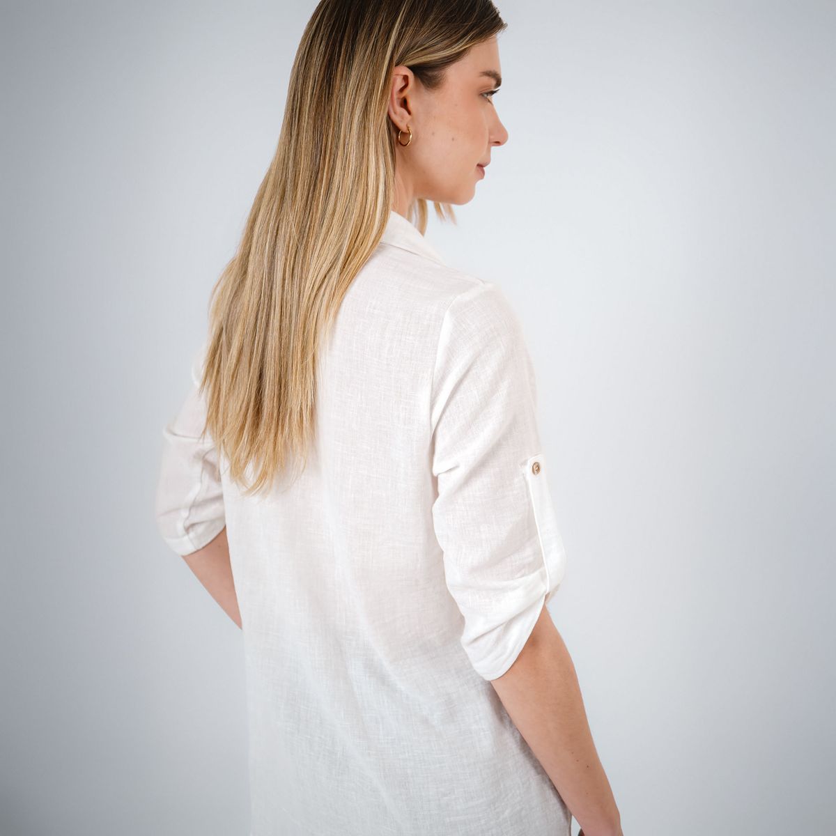 FDS - Blusa Cuello Camisero Manga 3Cuartos
