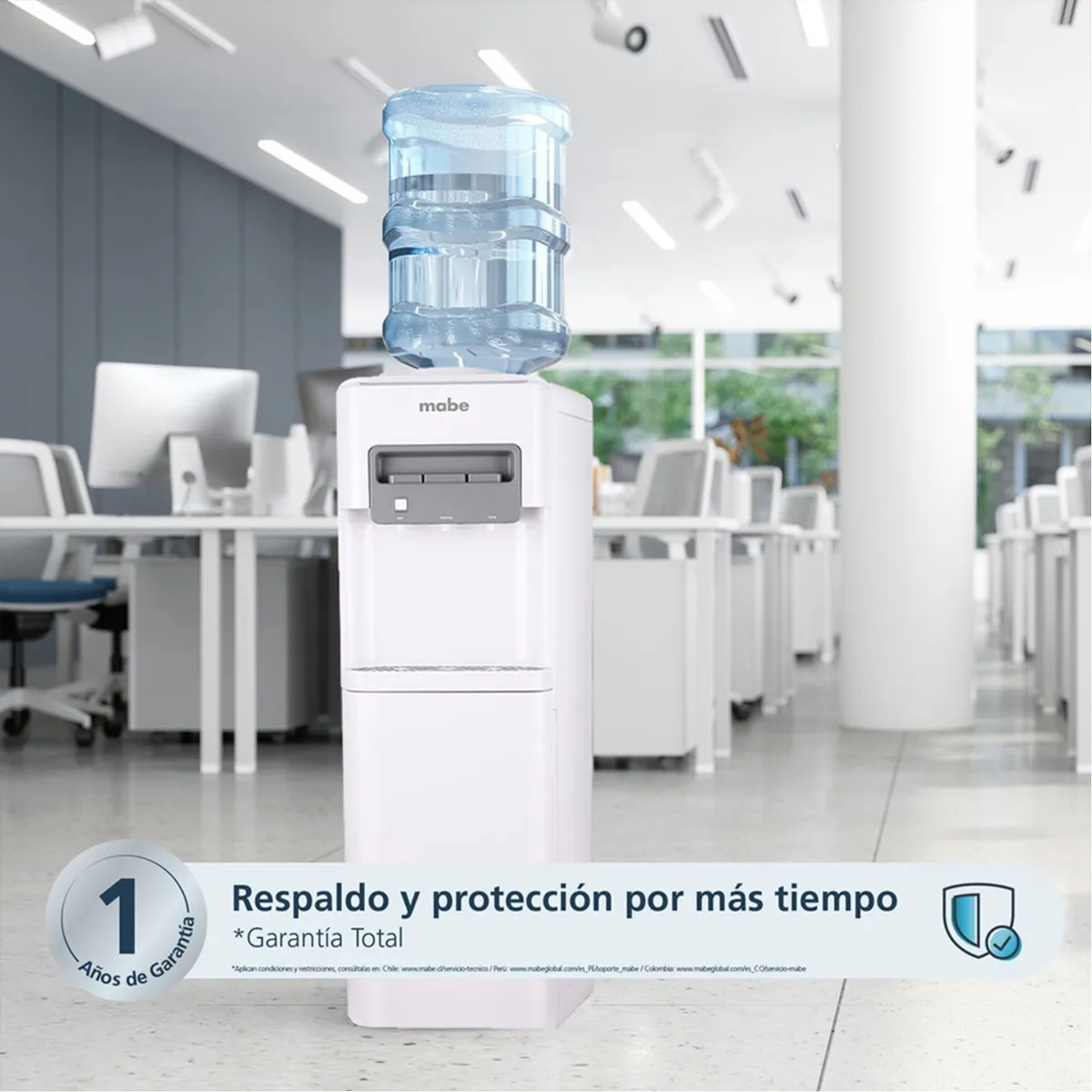 MABE - Dispensador de Agua MABE EMTLP3TBB De Piso Botellon Blanco