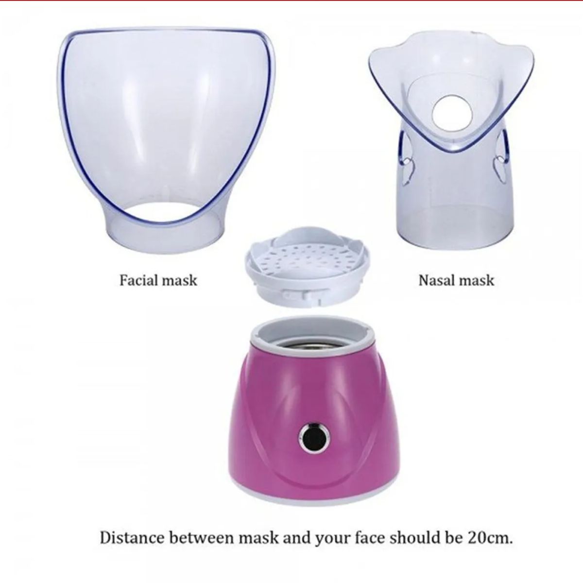 GENERICO - Vaporizador Facial Osenjie FACIAL STEAMER Rosado Libre de BPA
