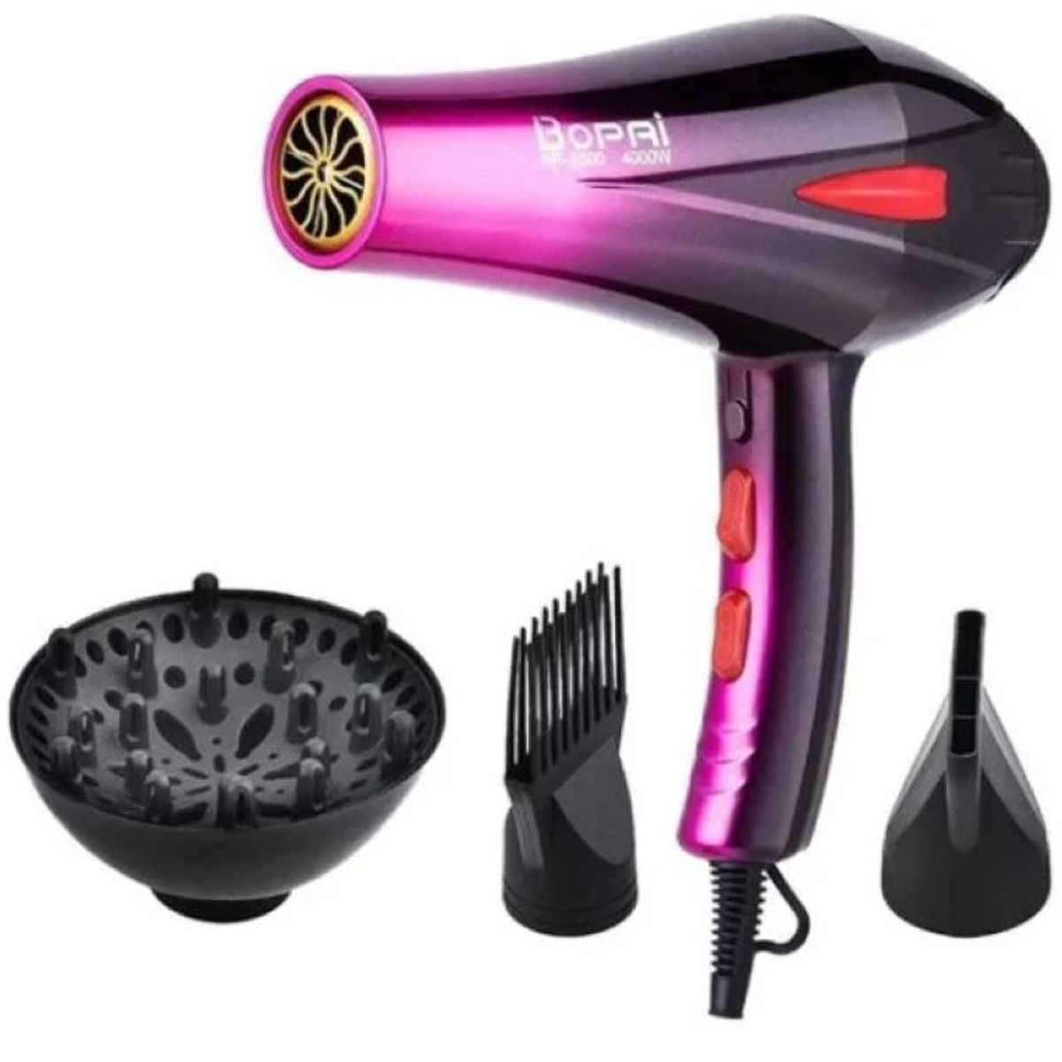 BOPAI - Secador De Cabello Bopai Difusor Bp 5500 Potencia 4000W
