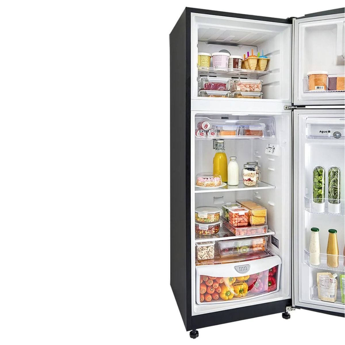 HACEB - Nevera HACEB No Frost 271 Litros Top Mount NEV 271 SE DA ME INV Negro