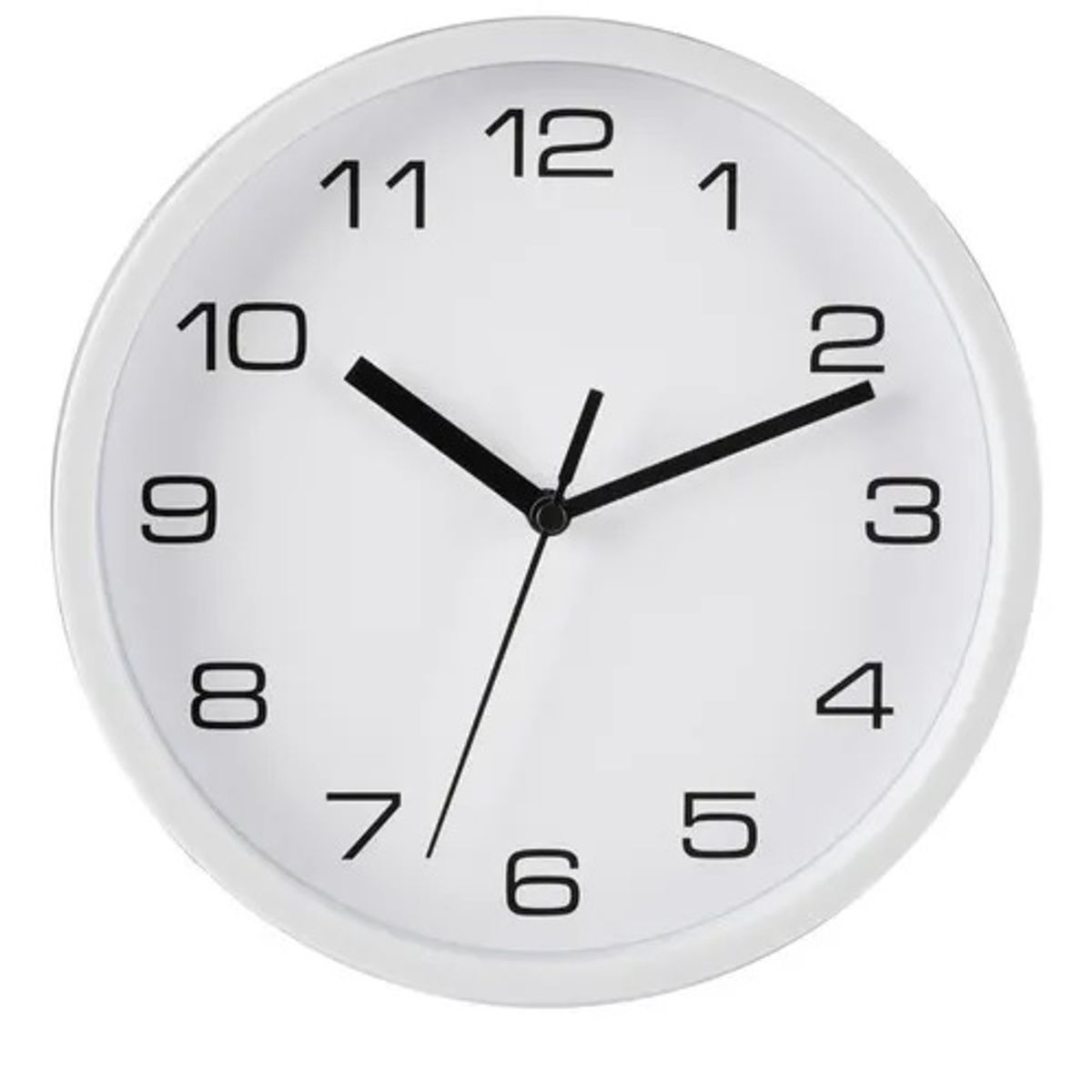 HC JUST HOME COLLECTION - Reloj De Pared 20cm Fondo Blanco Y Números Negros Blanco